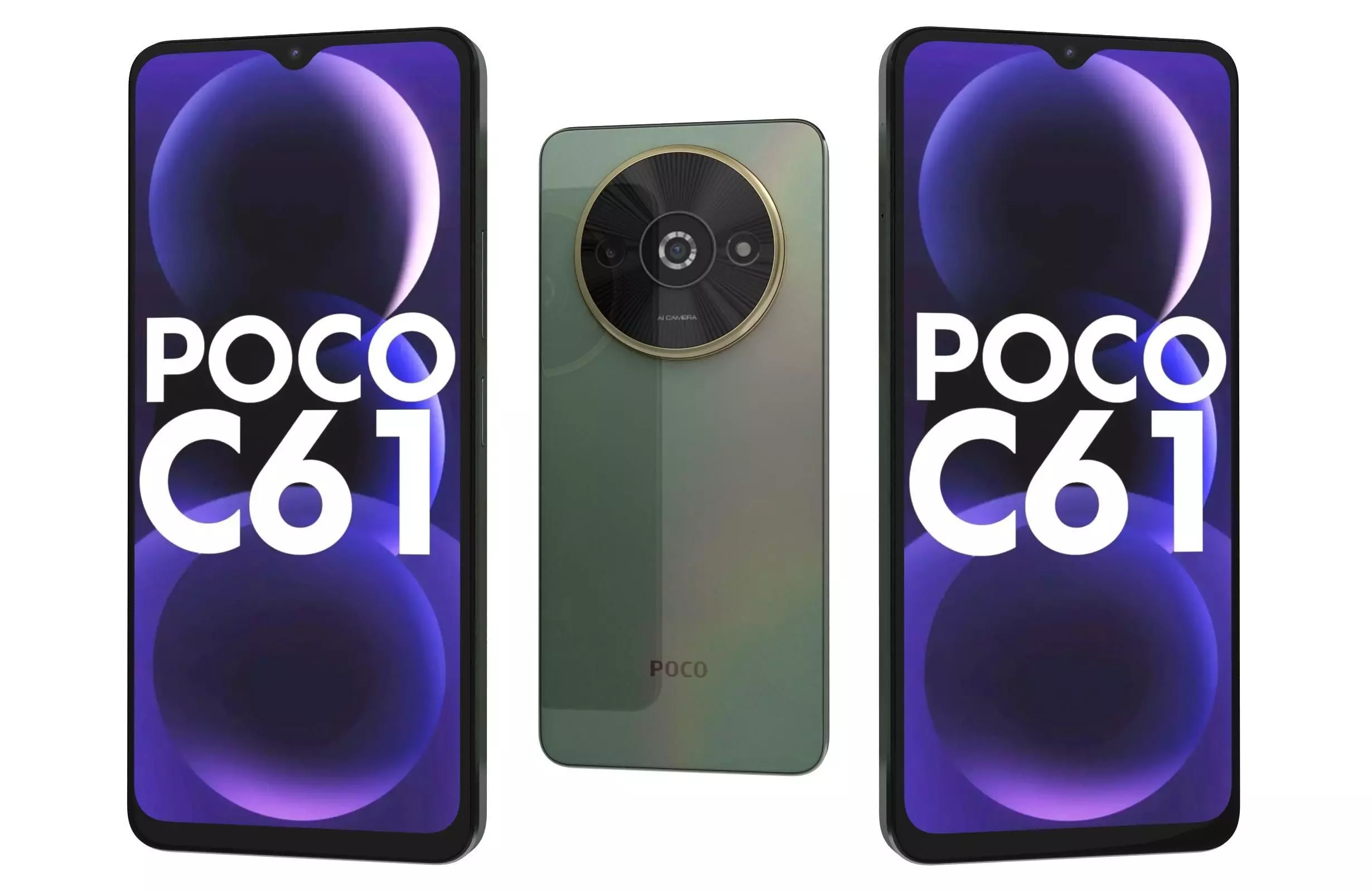 Xiaomi Poco C61 Green 3D model | CGTrader