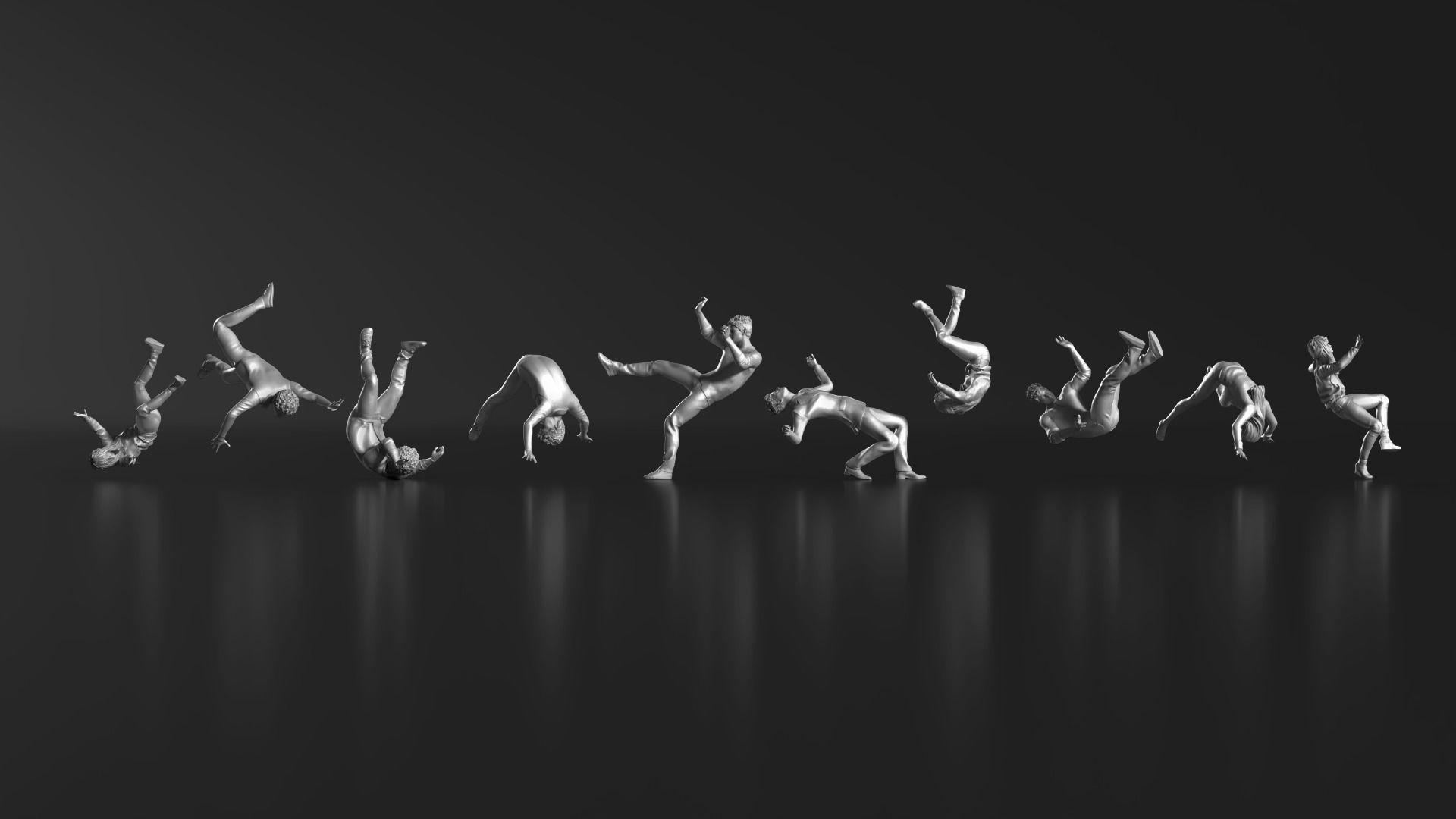 HD People 30 Falling 3D print model_8