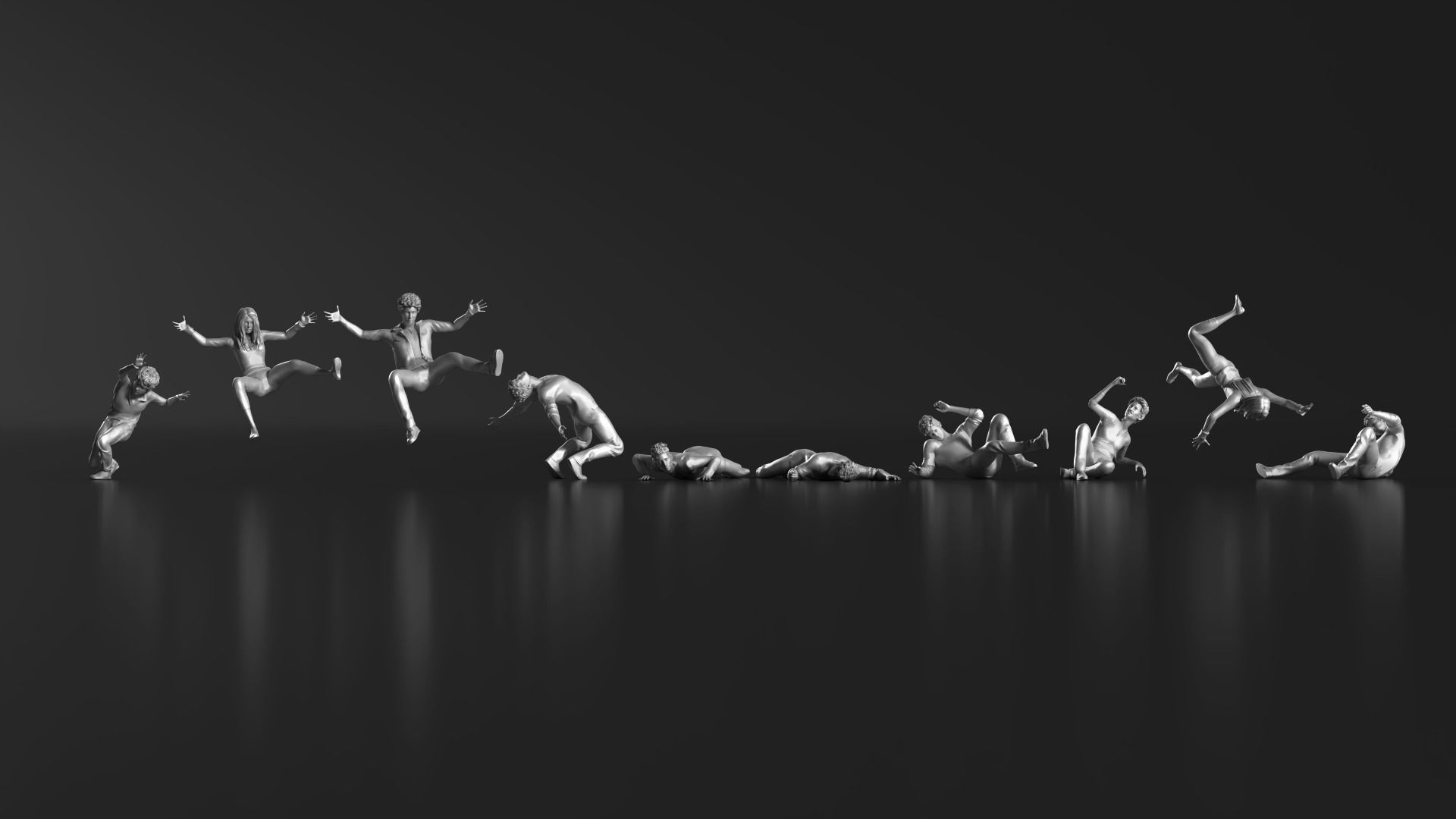 HD People 30 Falling 3D print model_9