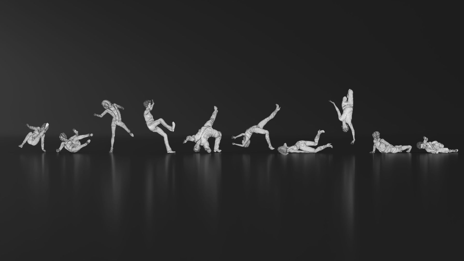 HD People 30 Falling 3D print model_16