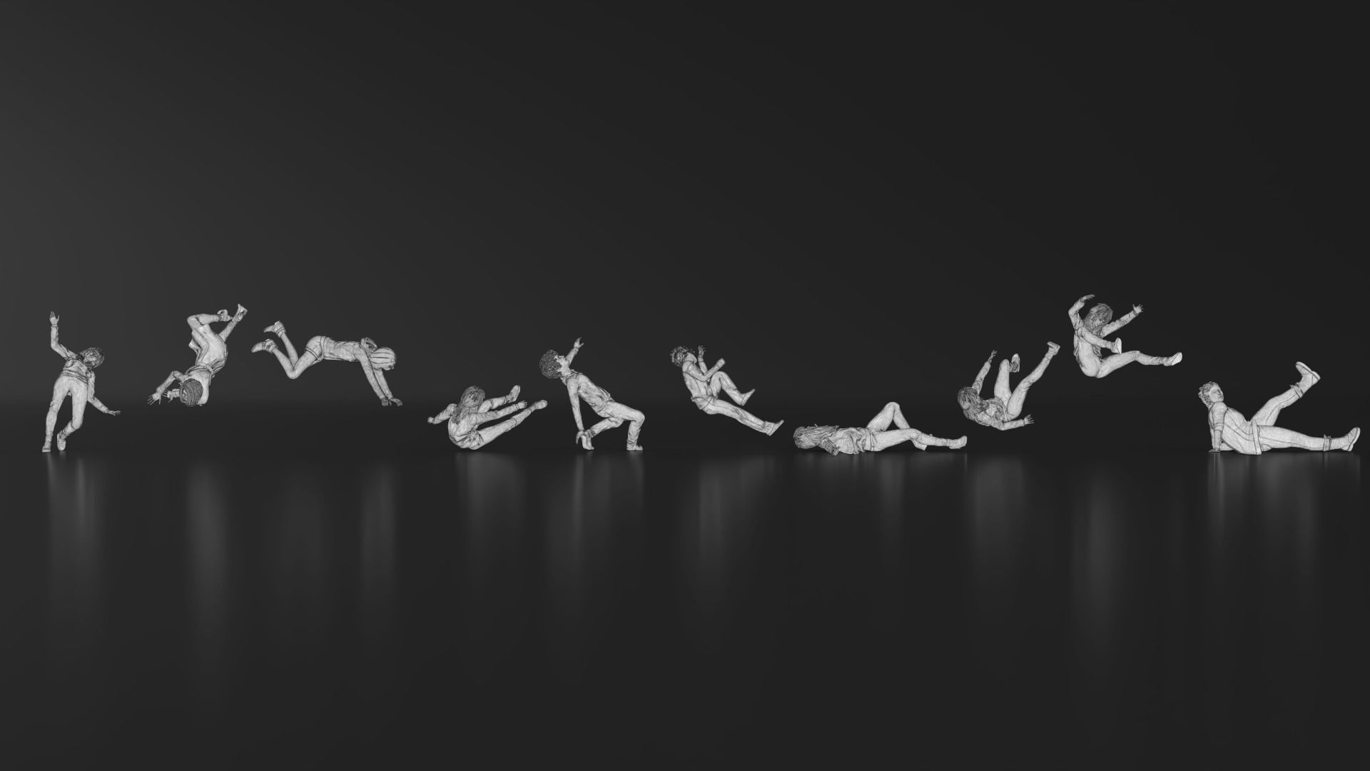 HD People 30 Falling 3D print model_11