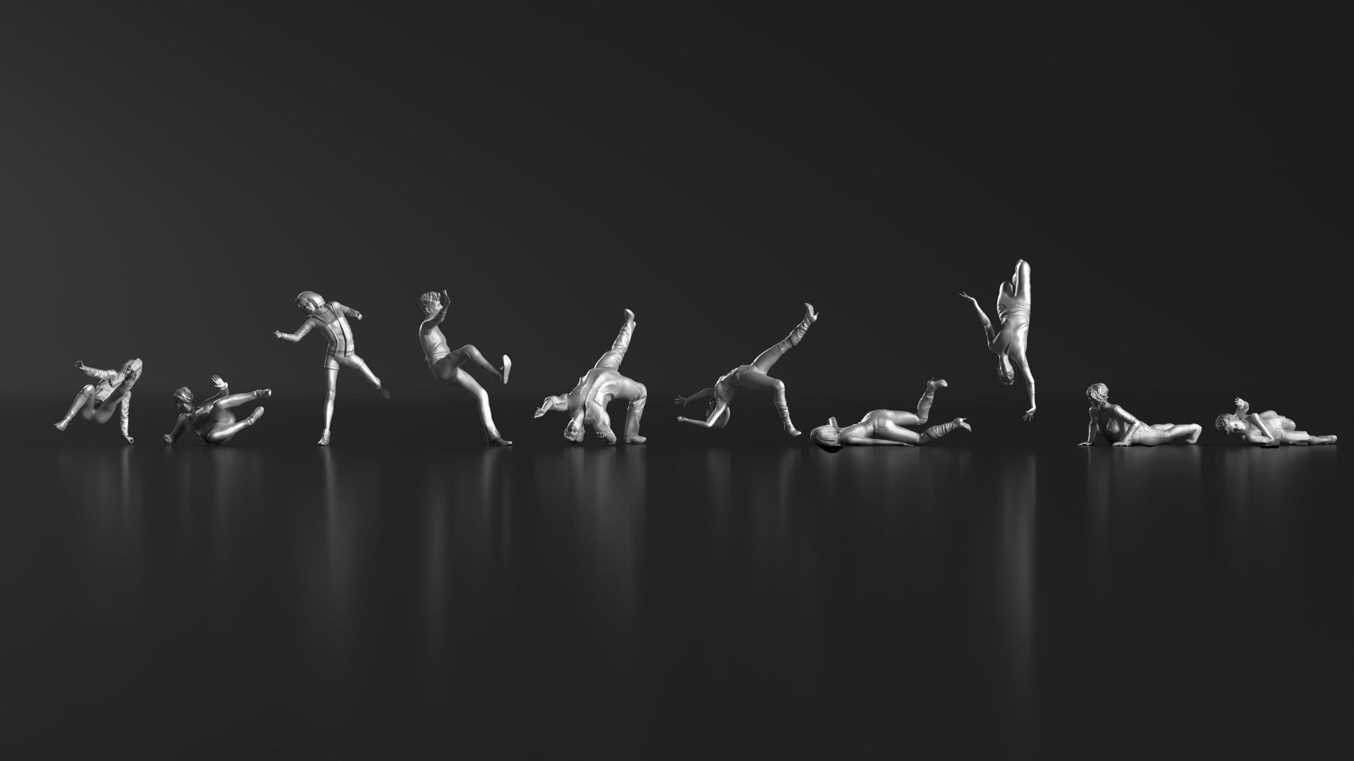 HD People 30 Falling 3D print model_6
