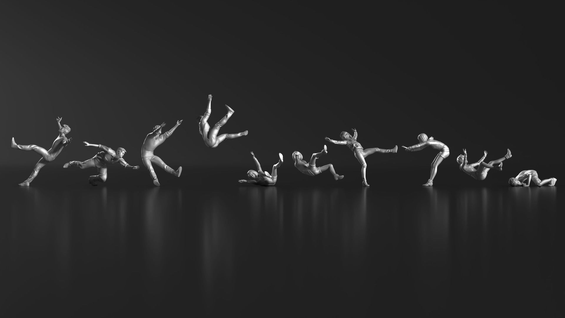 HD People 30 Falling 3D print model_10