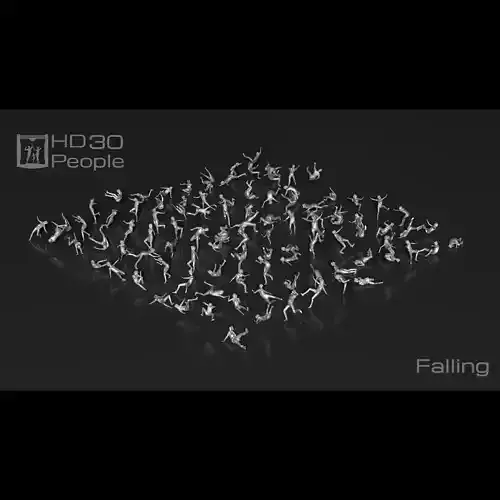 HD People 30 Falling 3D print model HD People 30 Falling 3D print model