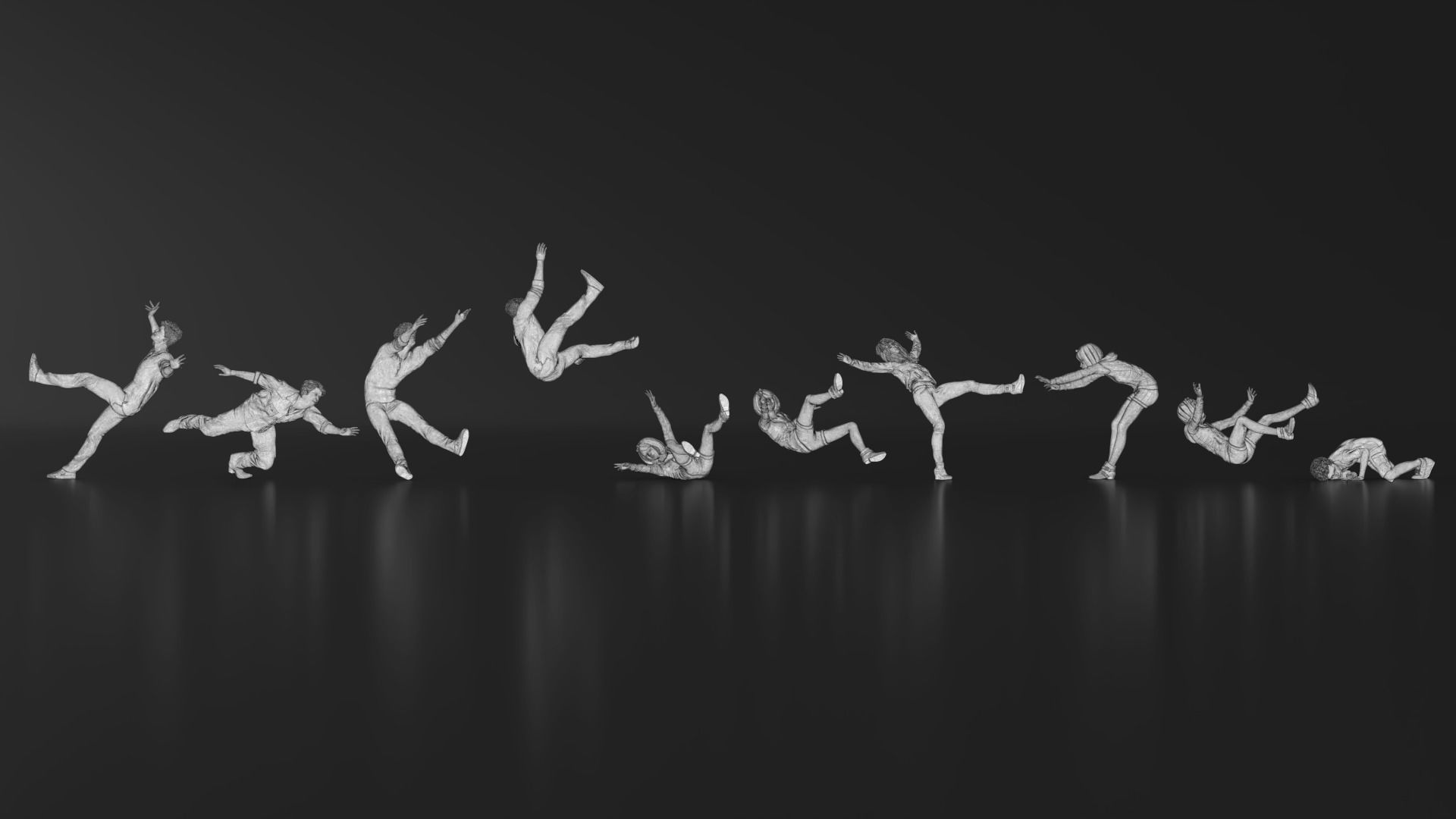 HD People 30 Falling 3D print model_20