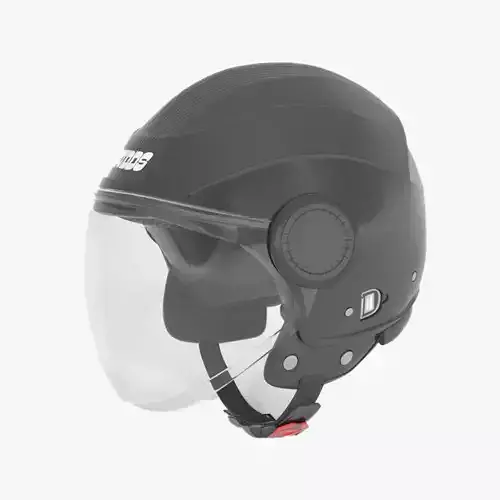 Studds Urban Black with Black Strip Open Face Helmet