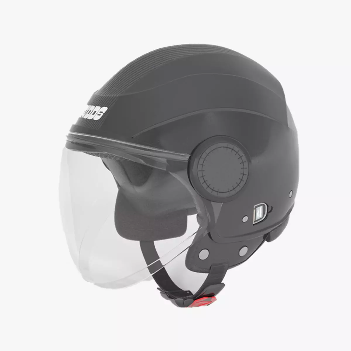Studds Urban Black with Black Strip Open Face Helmet Low-poly 3D model_0
