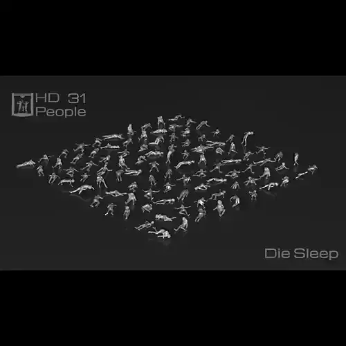 HD People 31 Sleep Die 3D print model HD People 31 Sleep Die 3D print model