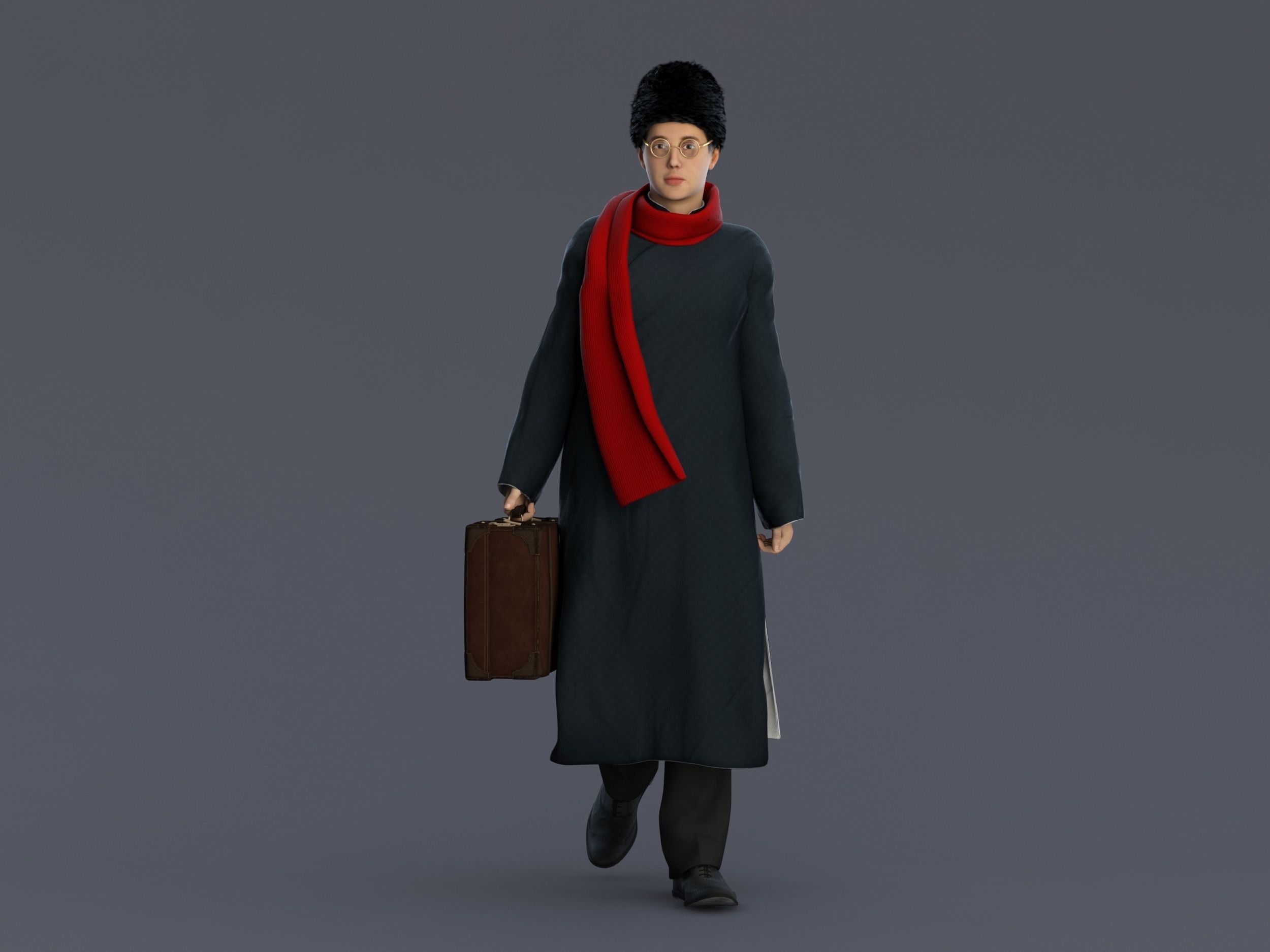 man Character Low-poly 3D model_2
