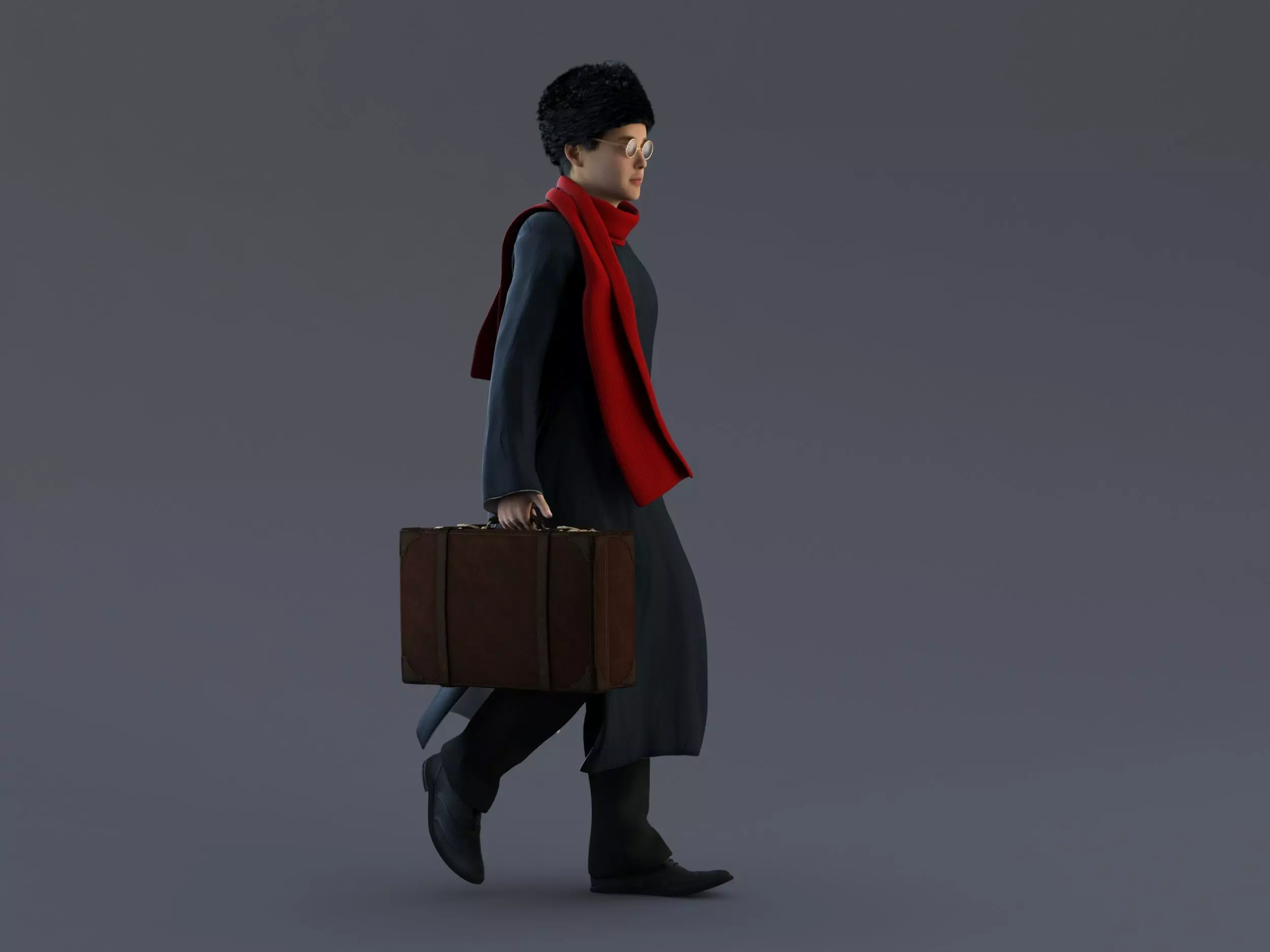 man Character Low-poly 3D model_0