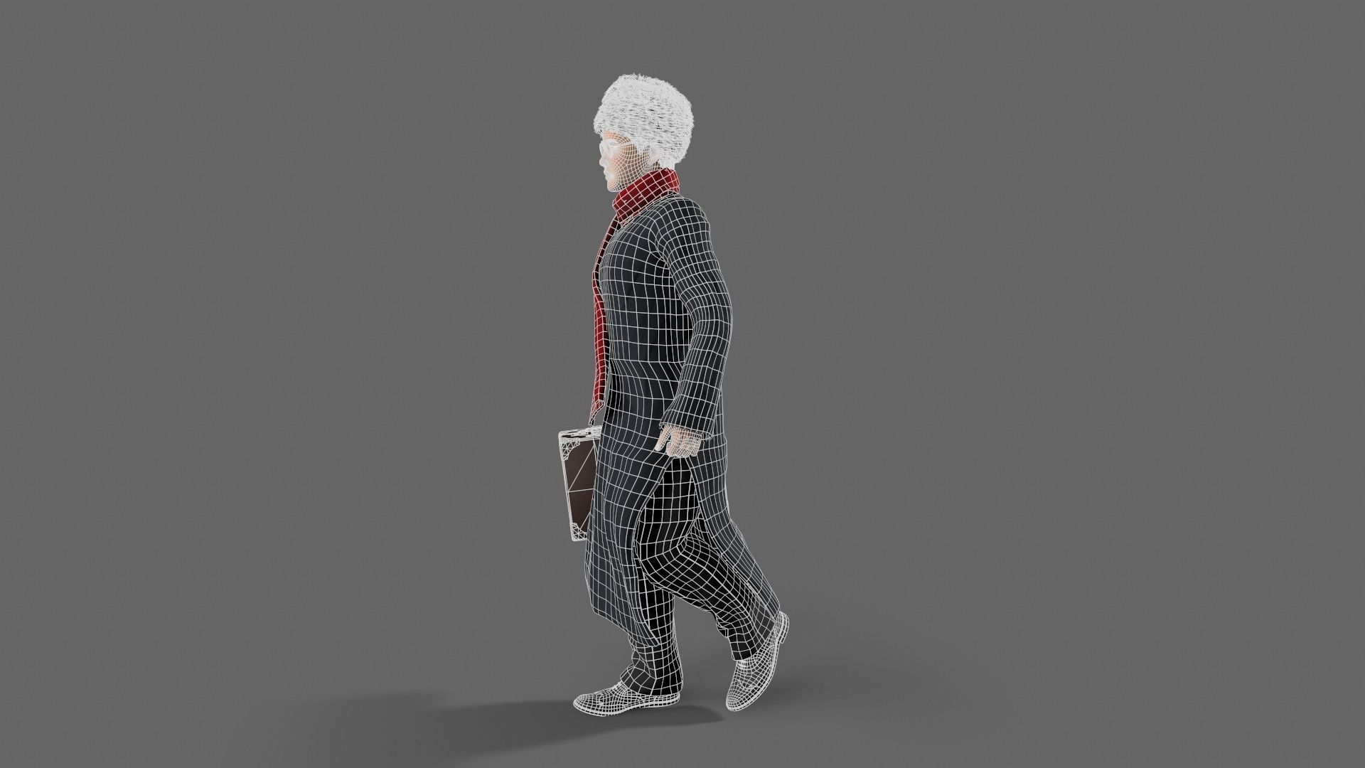 man Character Low-poly 3D model_11