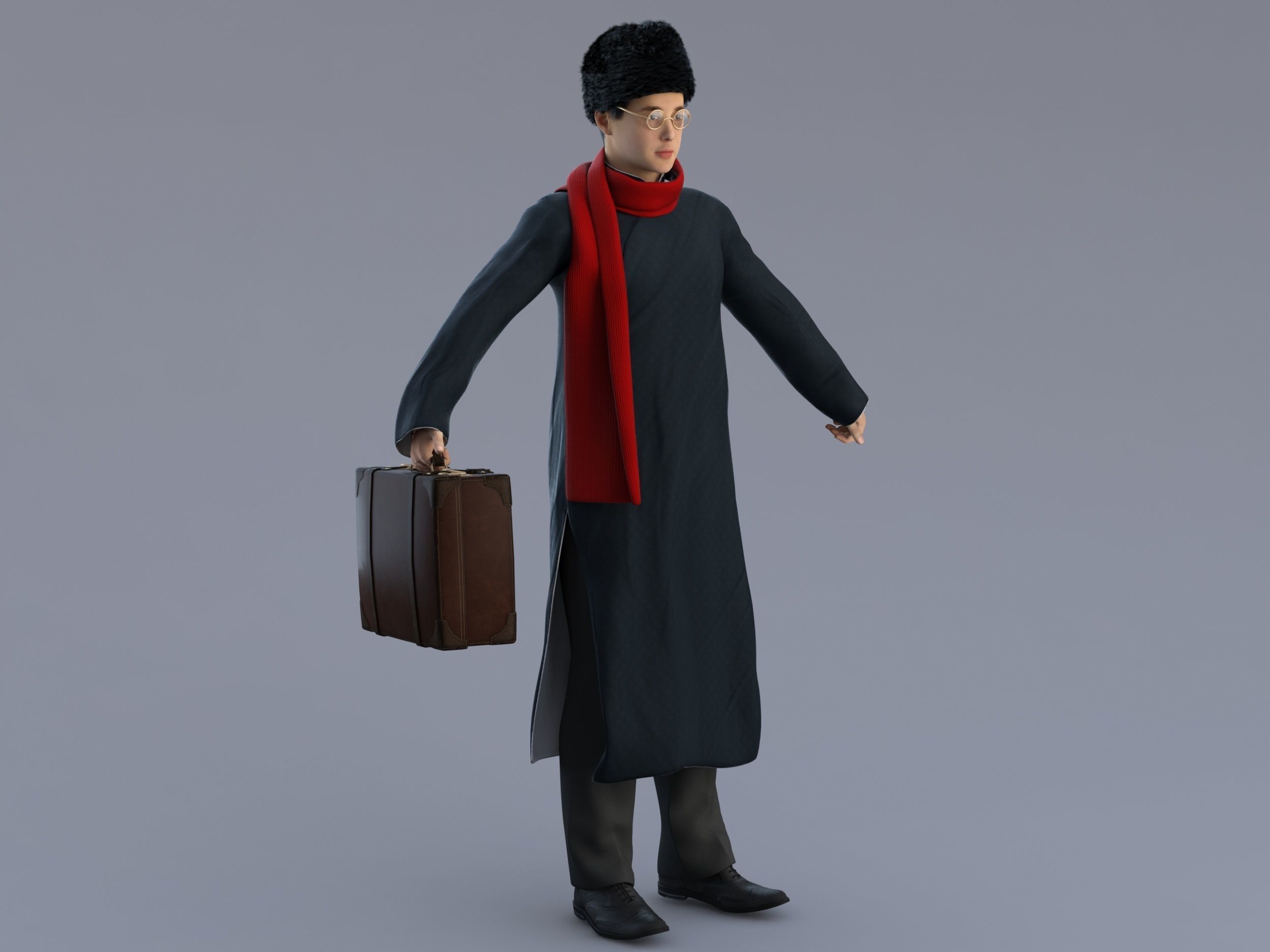 man Character Low-poly 3D model_3