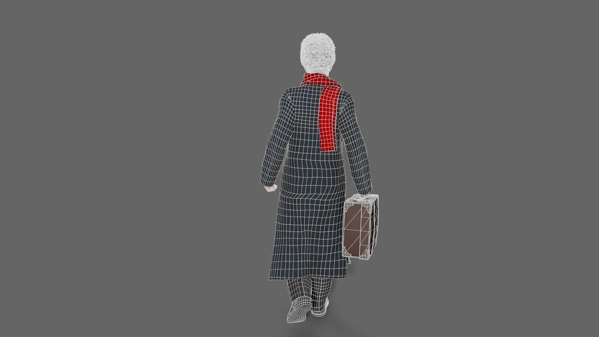 man Character Low-poly 3D model_12