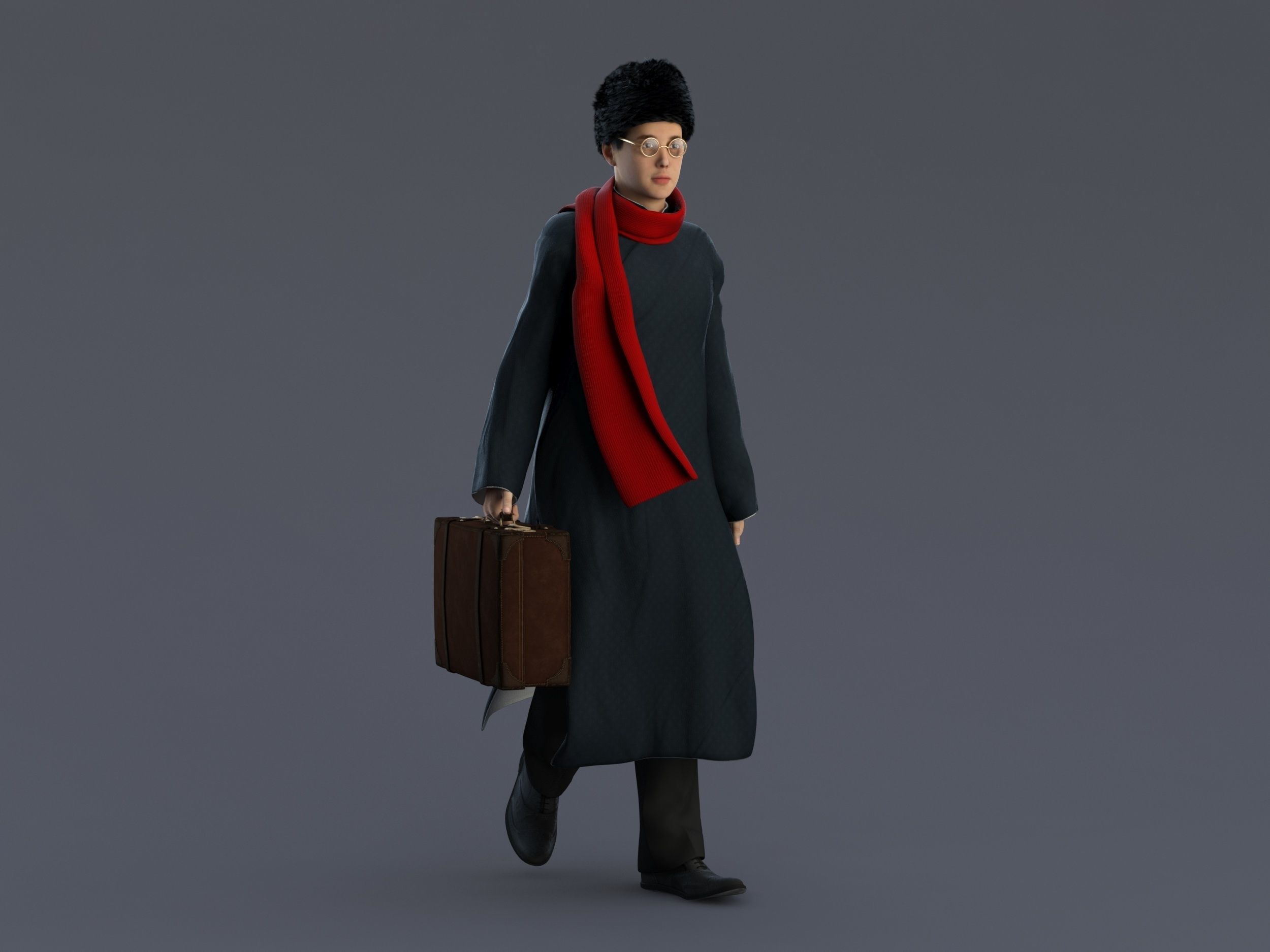man Character Low-poly 3D model_1