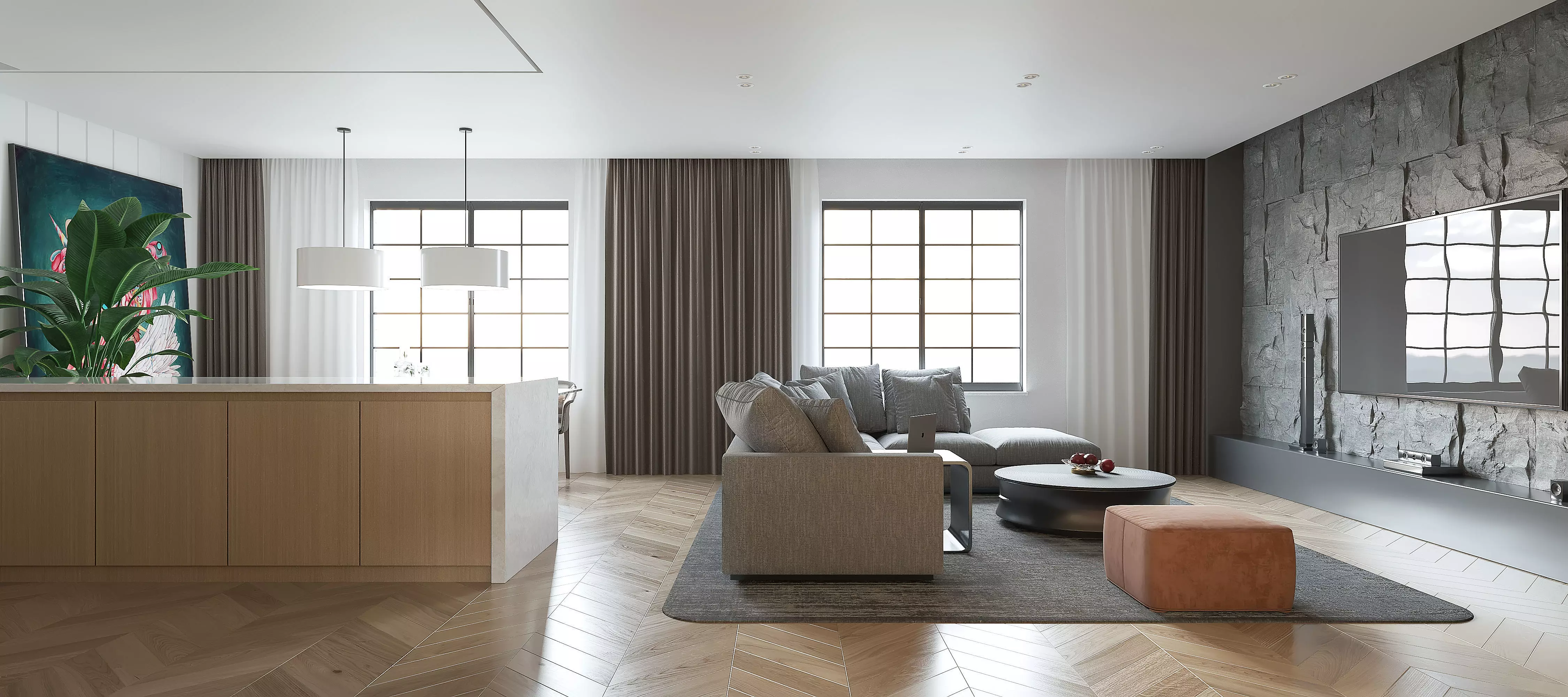 3D Model of Modern Apartment Interior Design 3D model_0