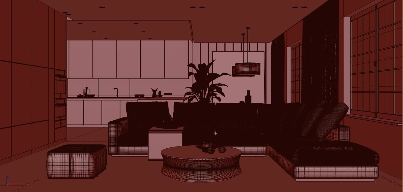 3D Model of Modern Apartment Interior Design 3D model_10