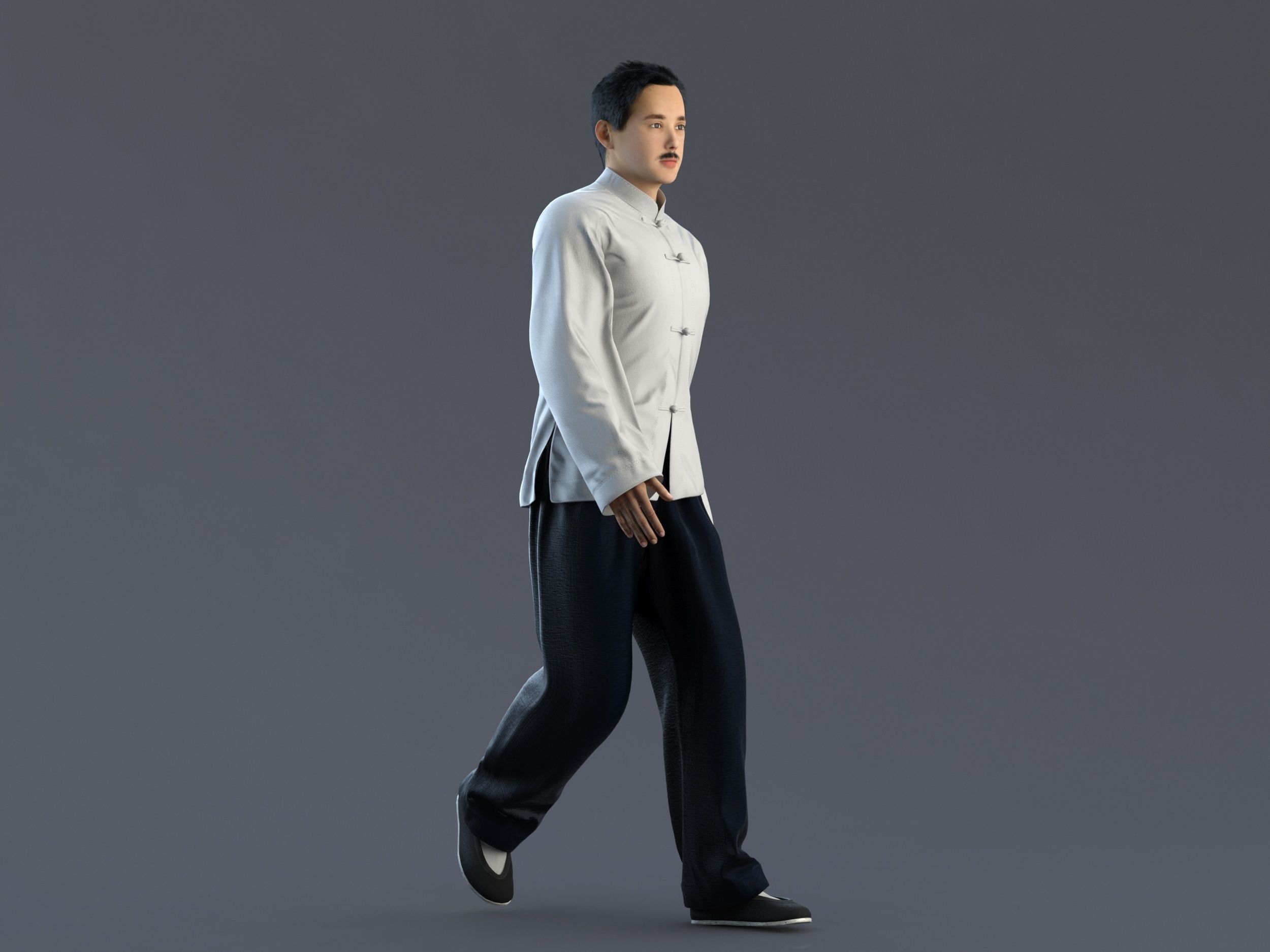 man Character Low-poly 3D model_2