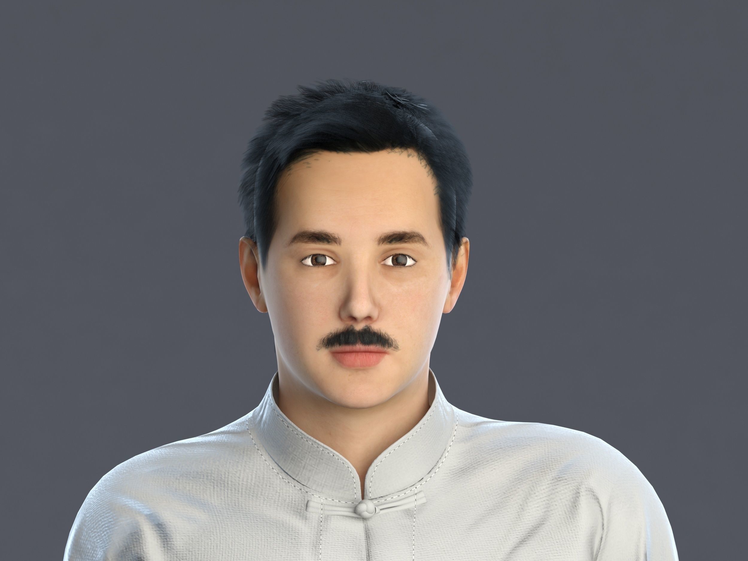 man Character Low-poly 3D model_6