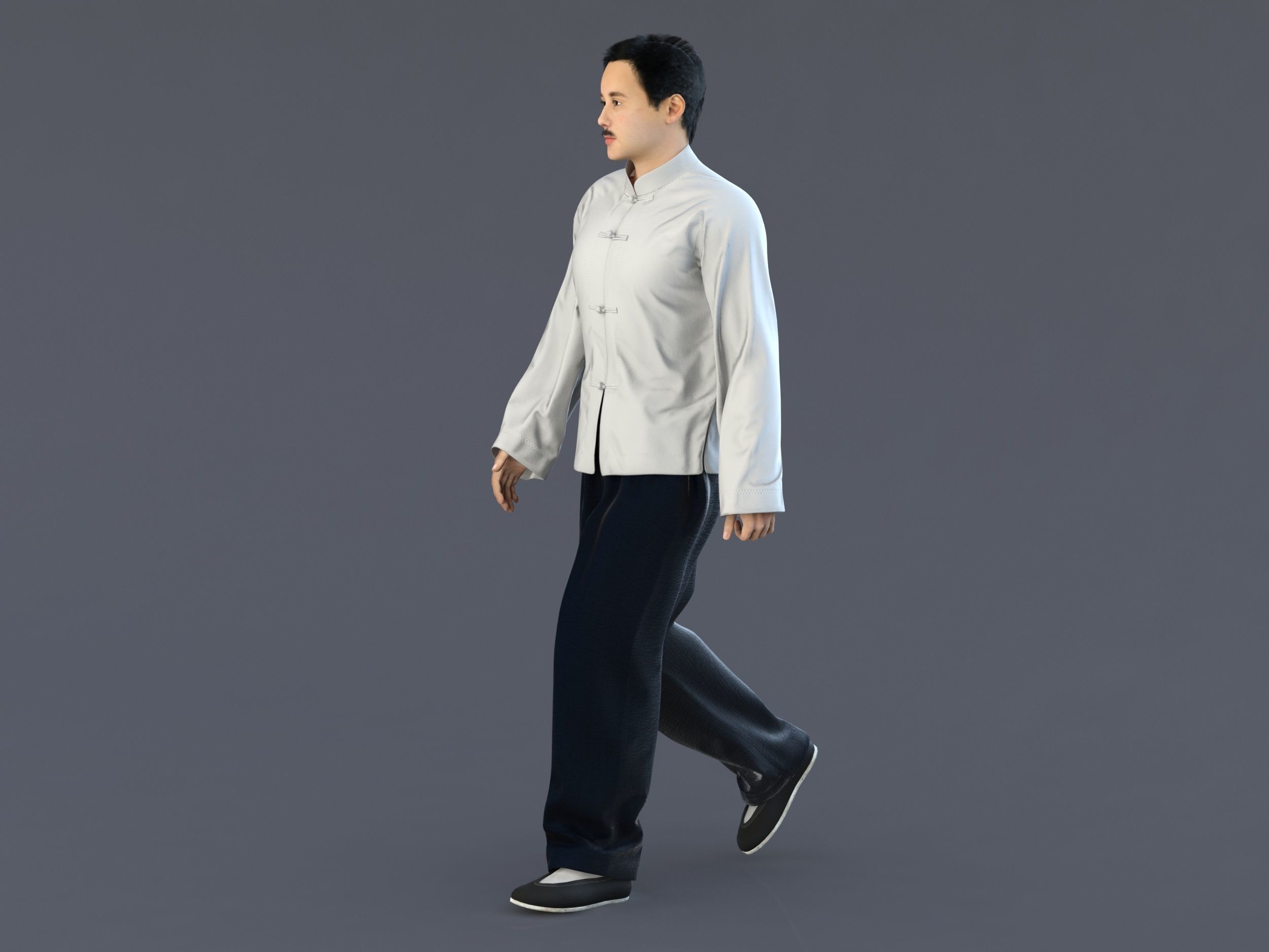 man Character Low-poly 3D model_4