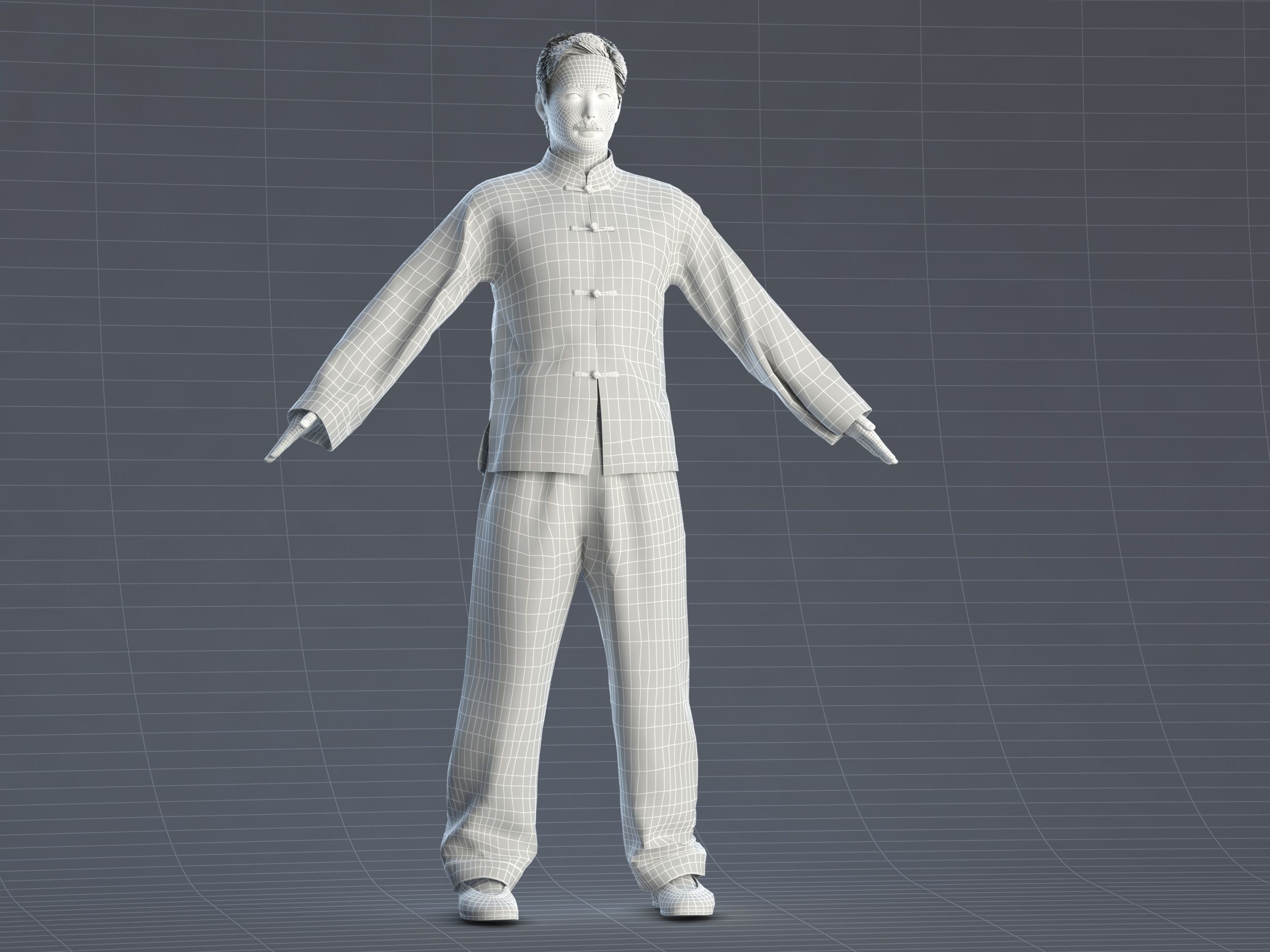 man Character Low-poly 3D model_8