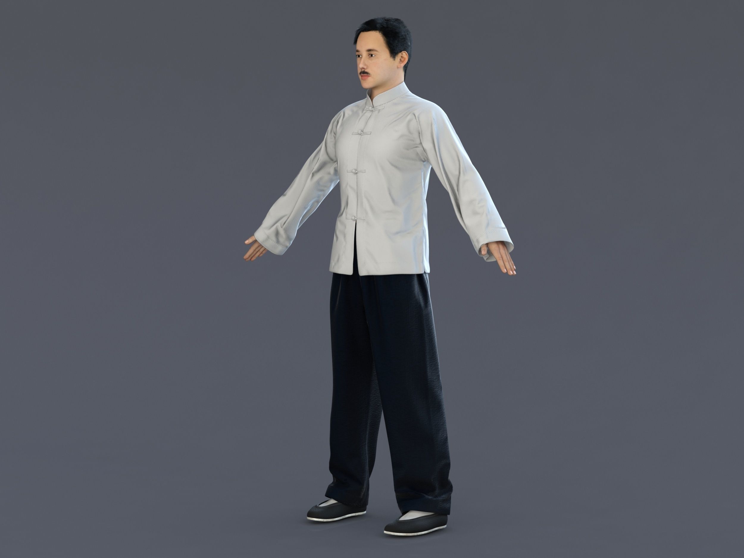 man Character Low-poly 3D model_1