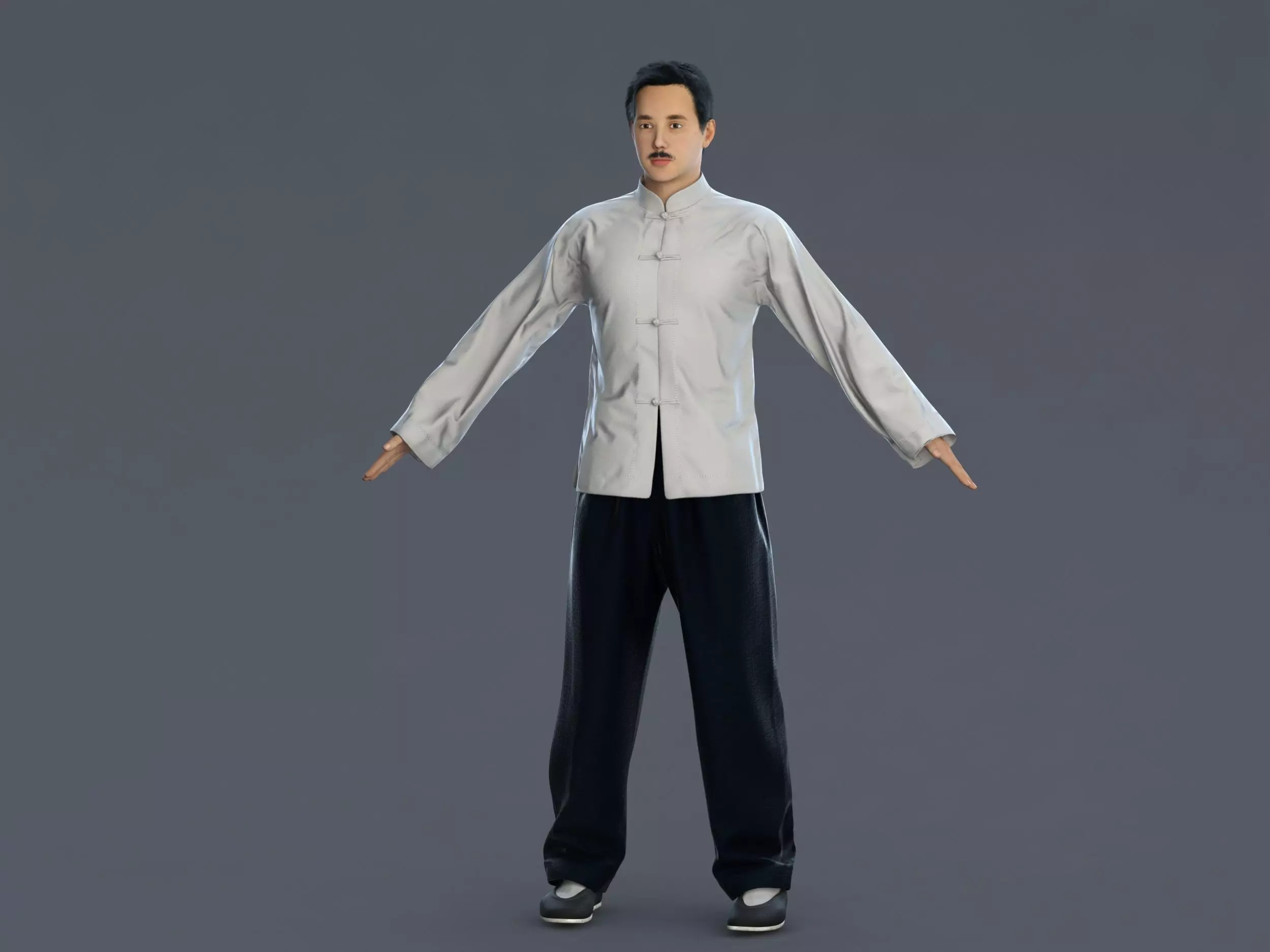 man Character Low-poly 3D model_0