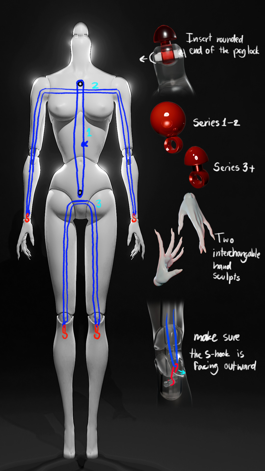 GOTHIQA BJD DOLL BODY 3D print model_5