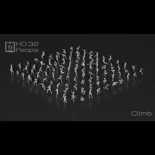 HD People 32 Climb 3D print model HD People 32 Climb 3D print model