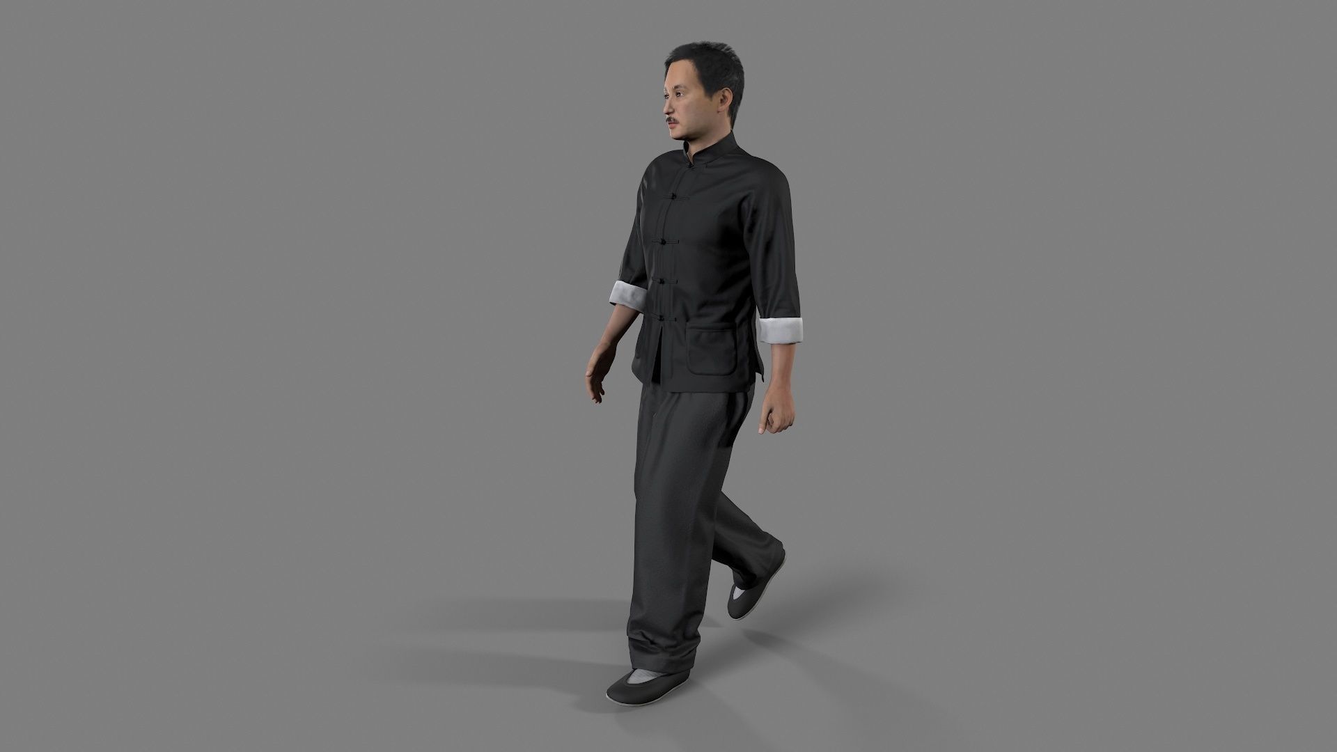 man Character Low-poly 3D model_5