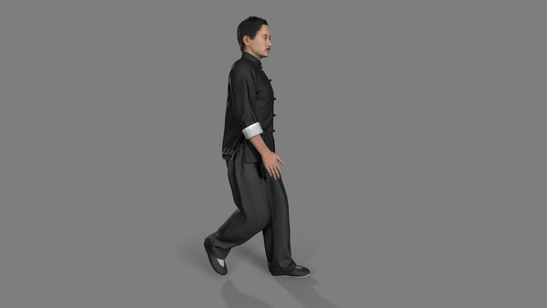 man Character Low-poly 3D model_6