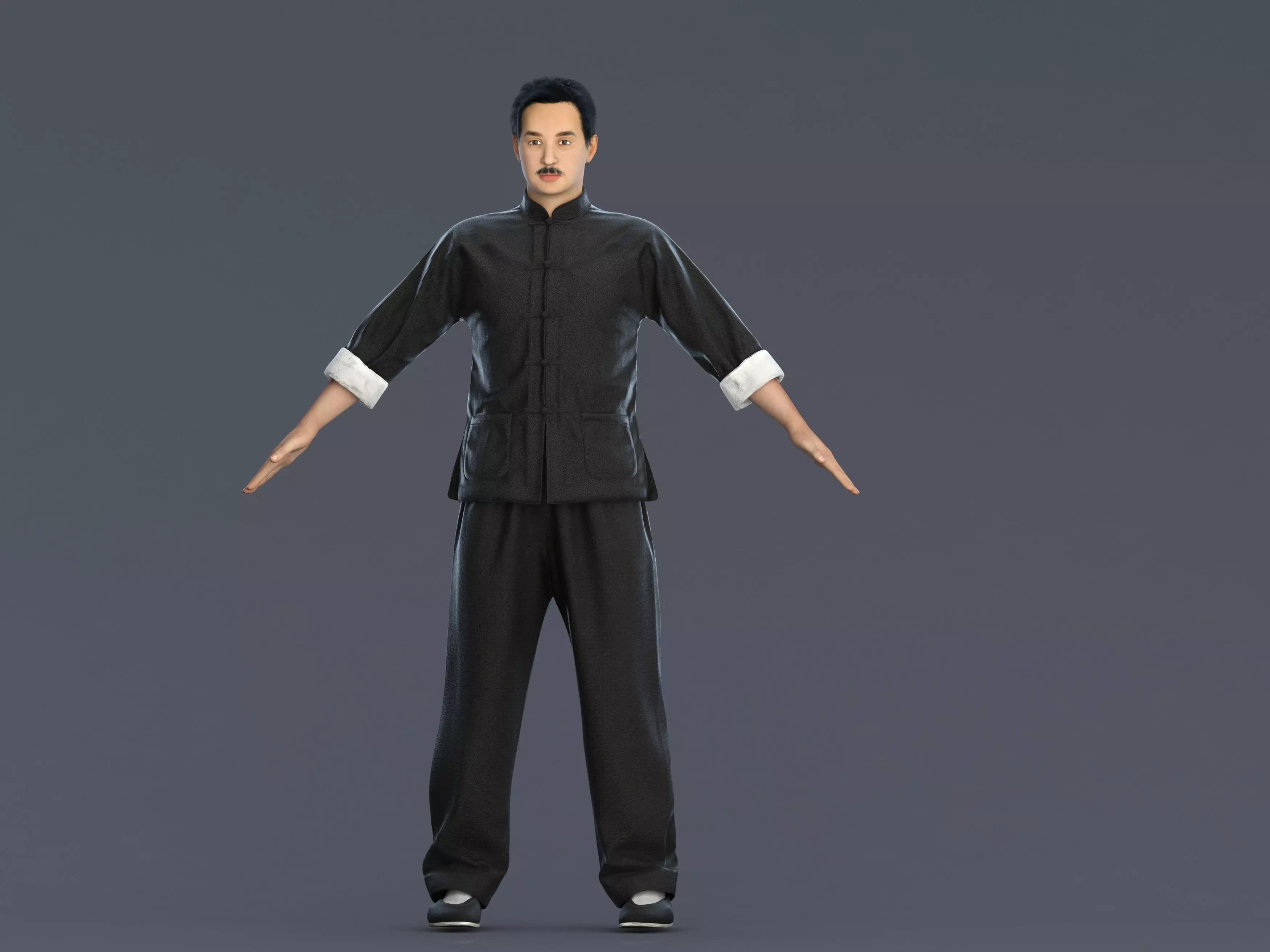 man Character Low-poly 3D model_0