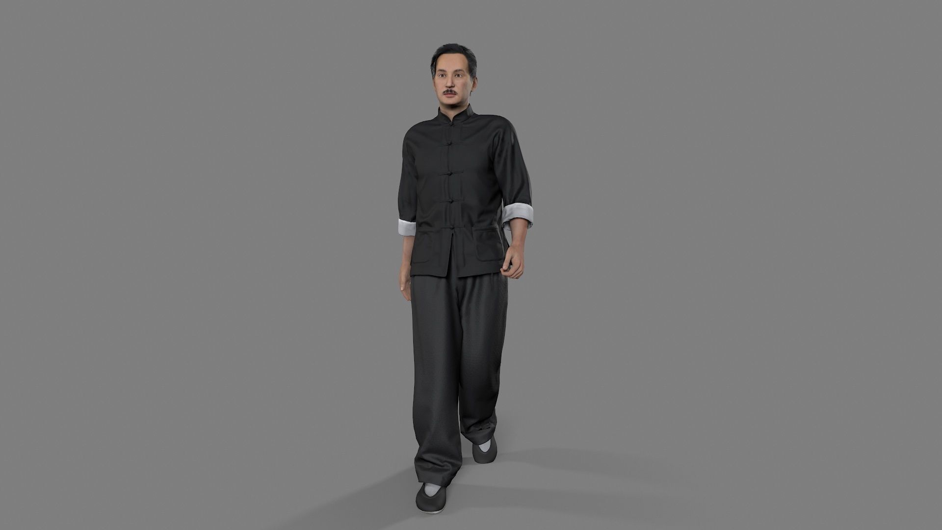 man Character Low-poly 3D model_9