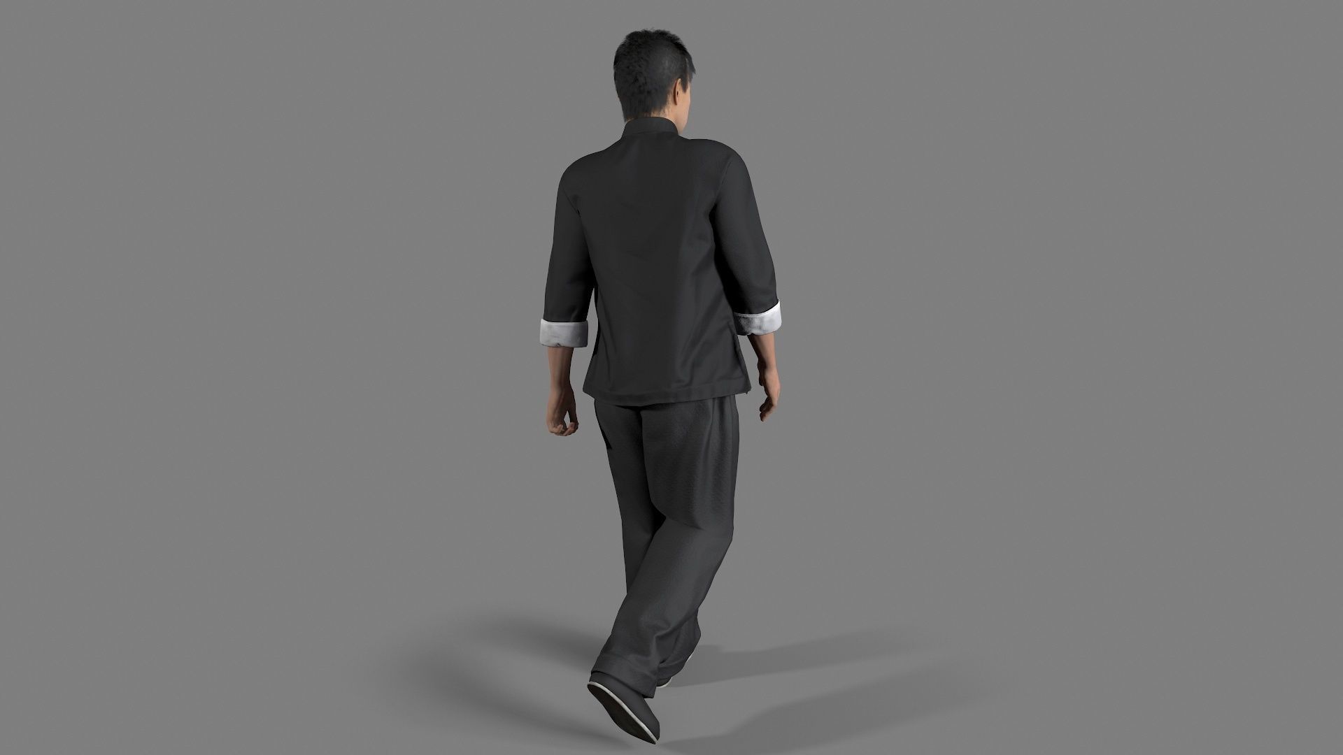man Character Low-poly 3D model_7