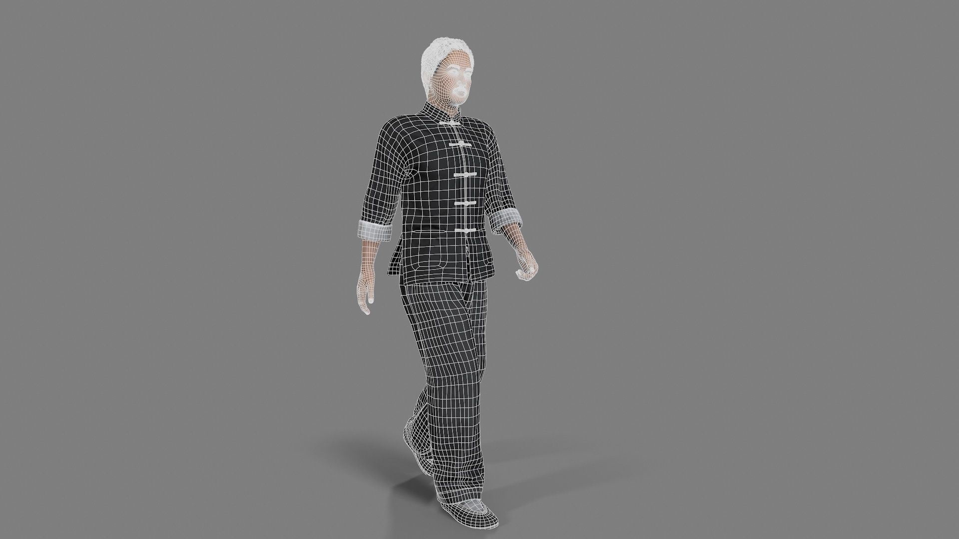 man Character Low-poly 3D model_10