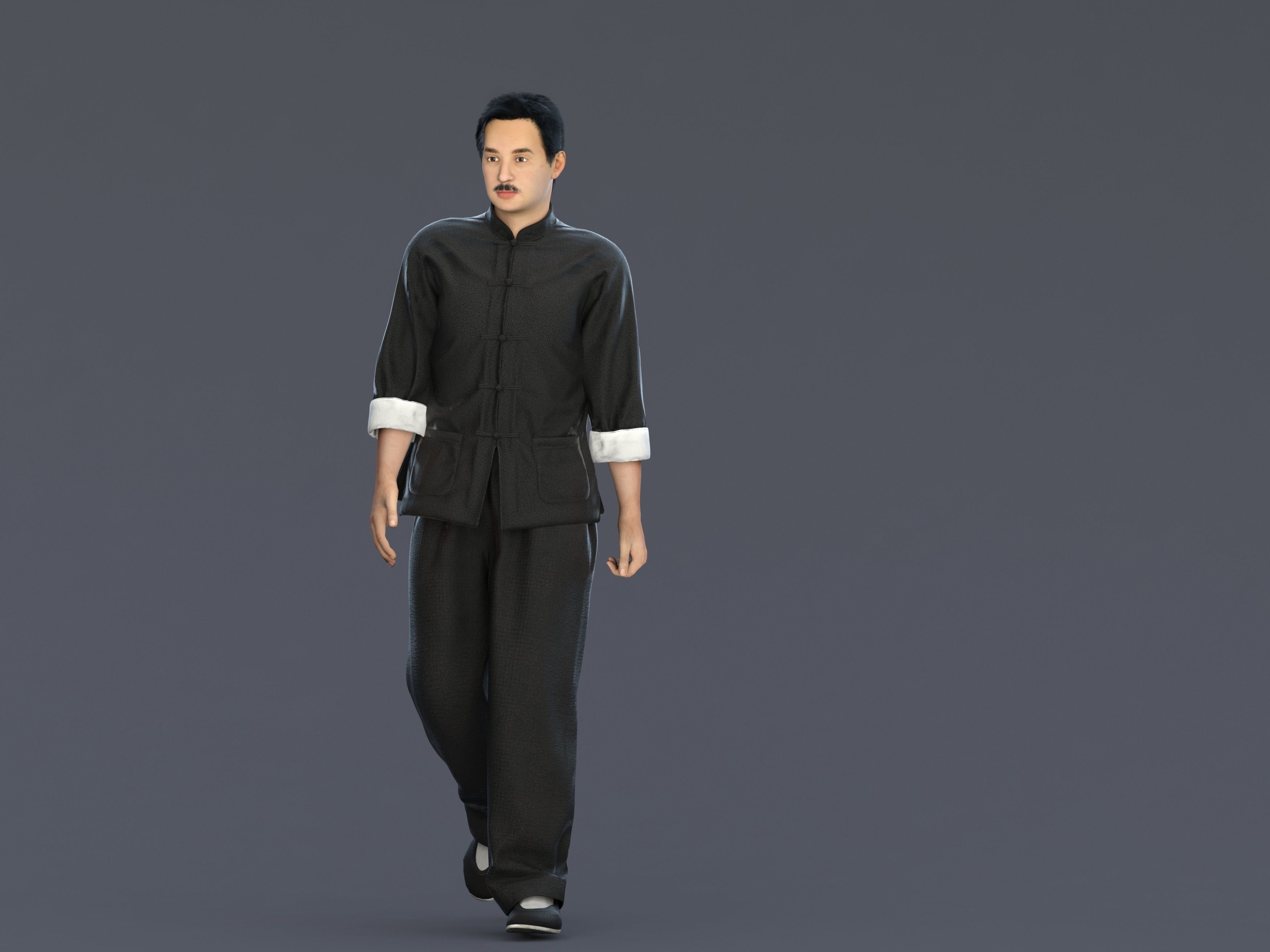 man Character Low-poly 3D model_3