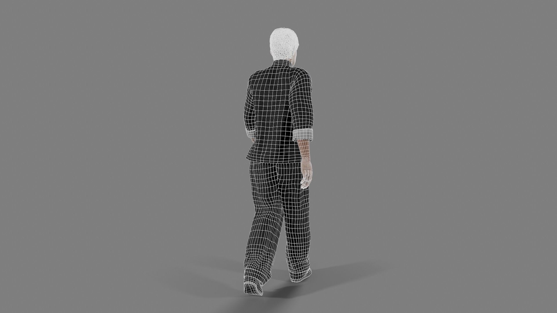 man Character Low-poly 3D model_11