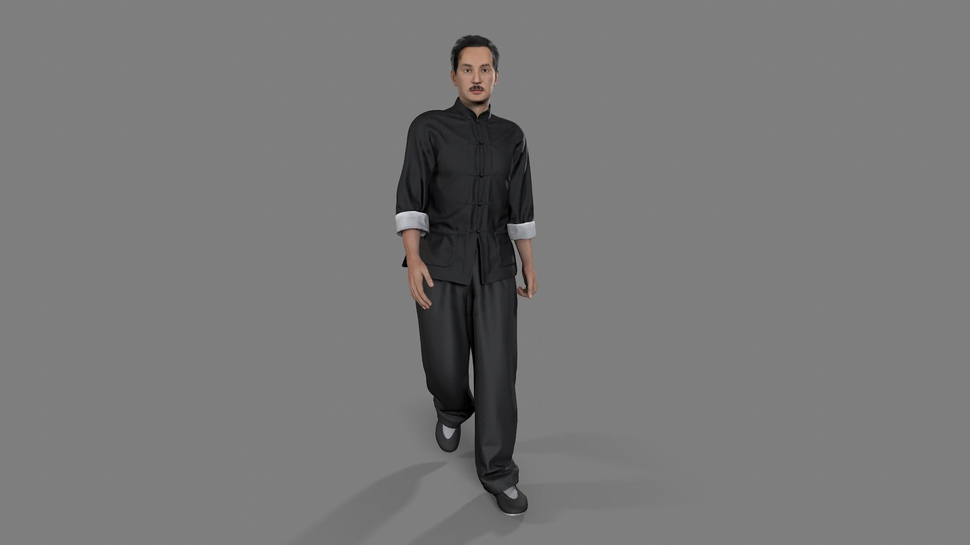 man Character Low-poly 3D model_4