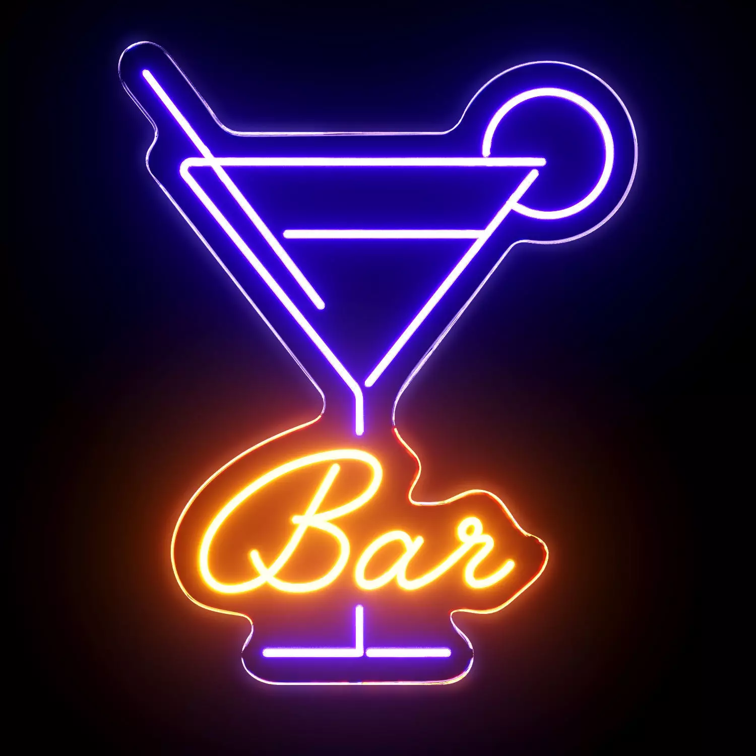 Bar Neon Sign 3D model_0