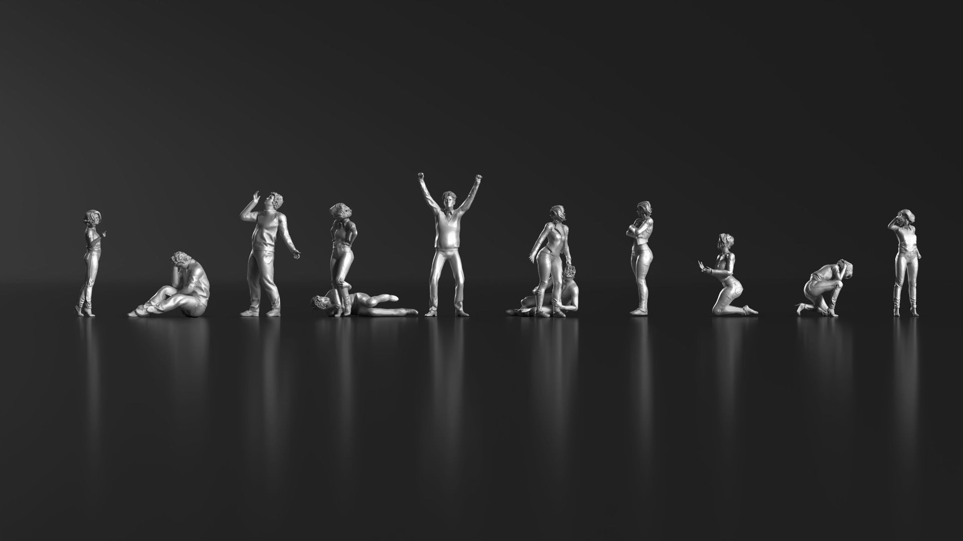 HD People 33 Angry Apologize 3D print model_7