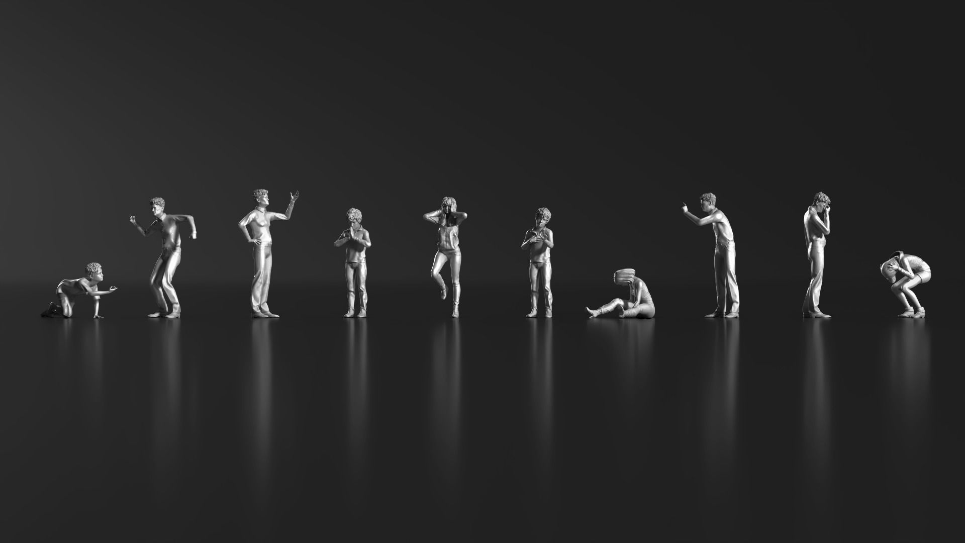 HD People 33 Angry Apologize 3D print model_2