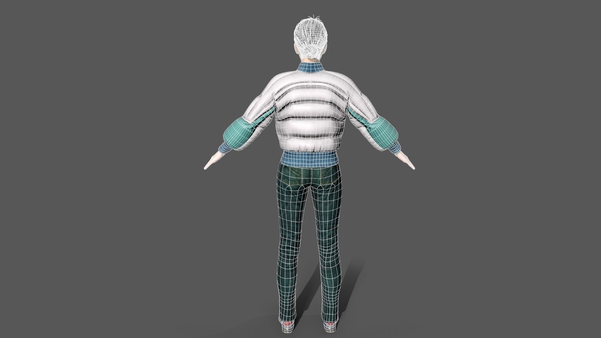 woman Character Low-poly 3D model_10