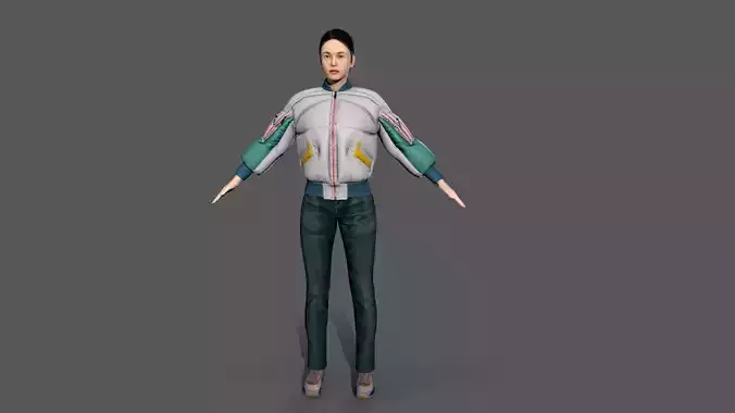 woman Character Low-poly 3D model