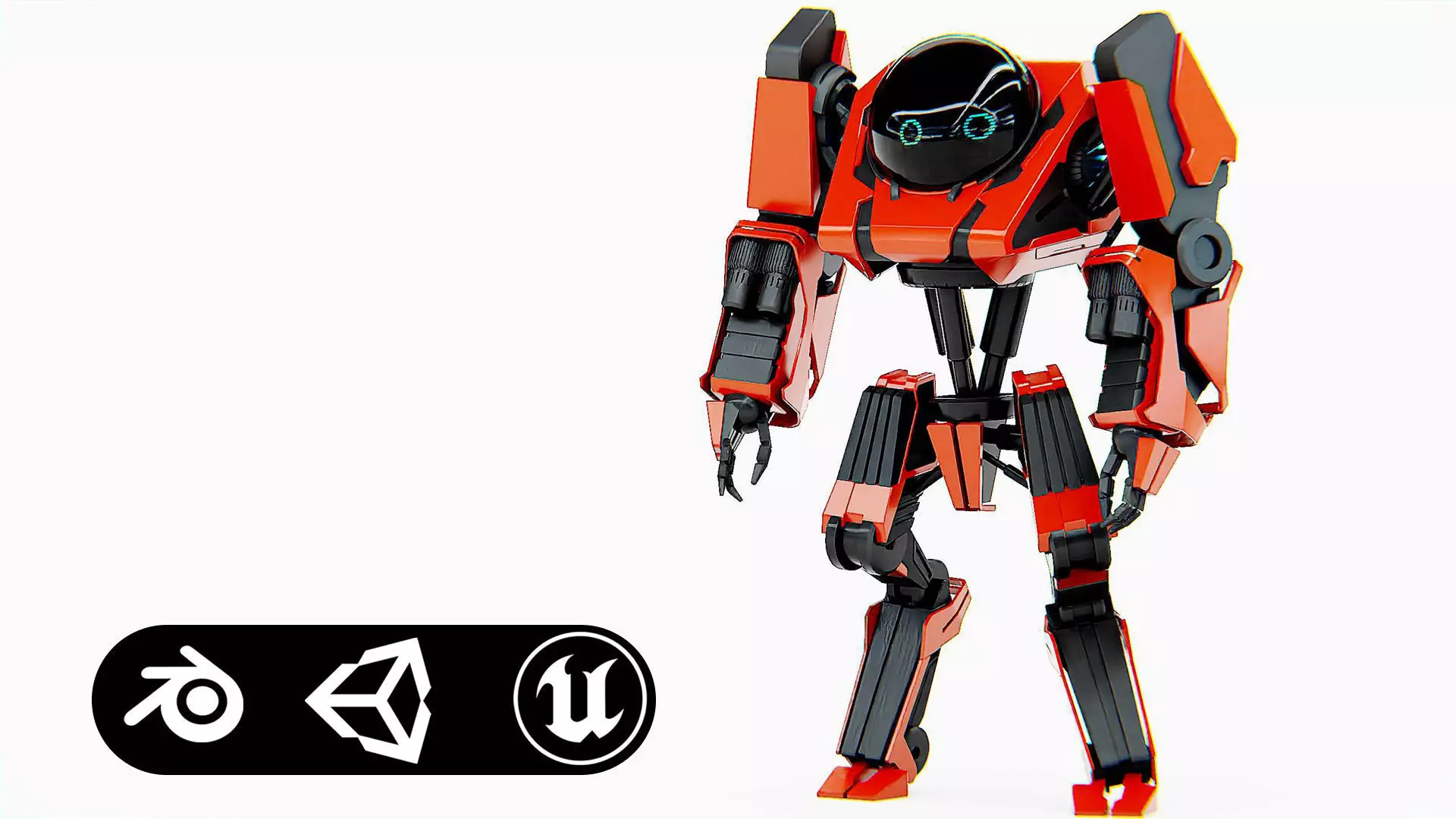 COMBAT DROID L-50 Rigged for Unreal Engine - Unity - MIXAMO 3D model_0