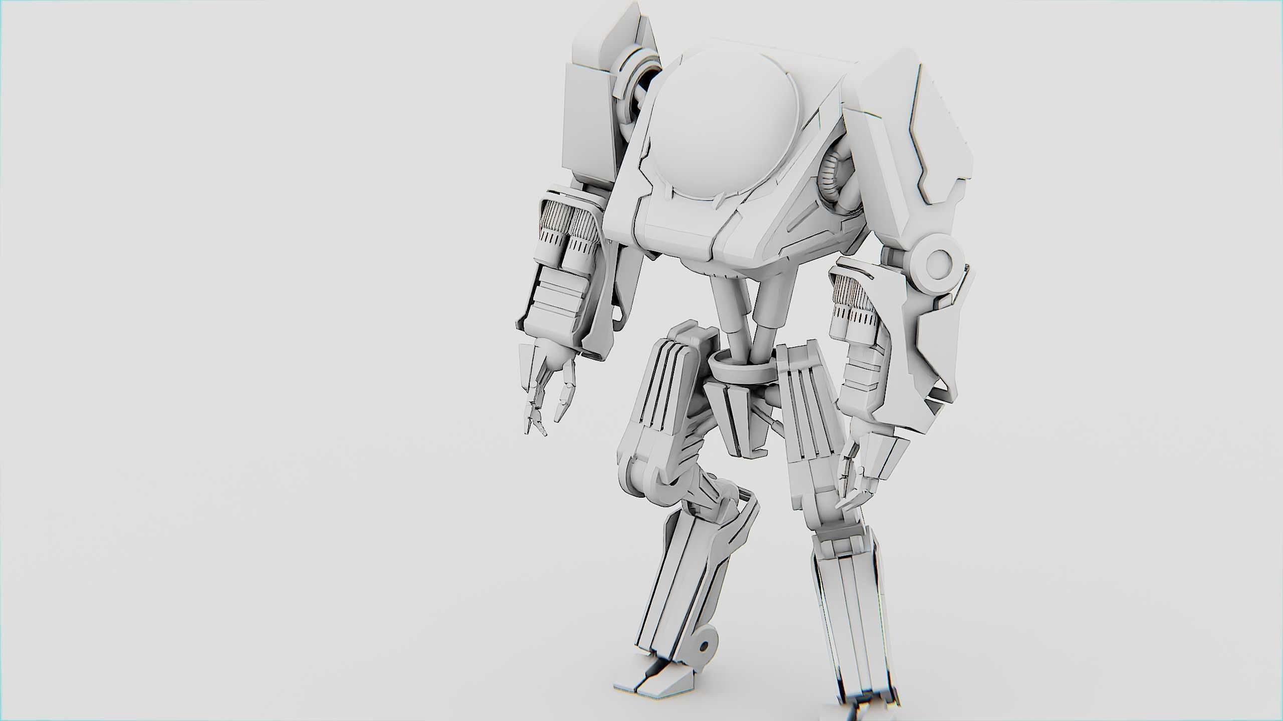 COMBAT DROID L-50 Rigged for Unreal Engine - Unity - MIXAMO 3D model_32