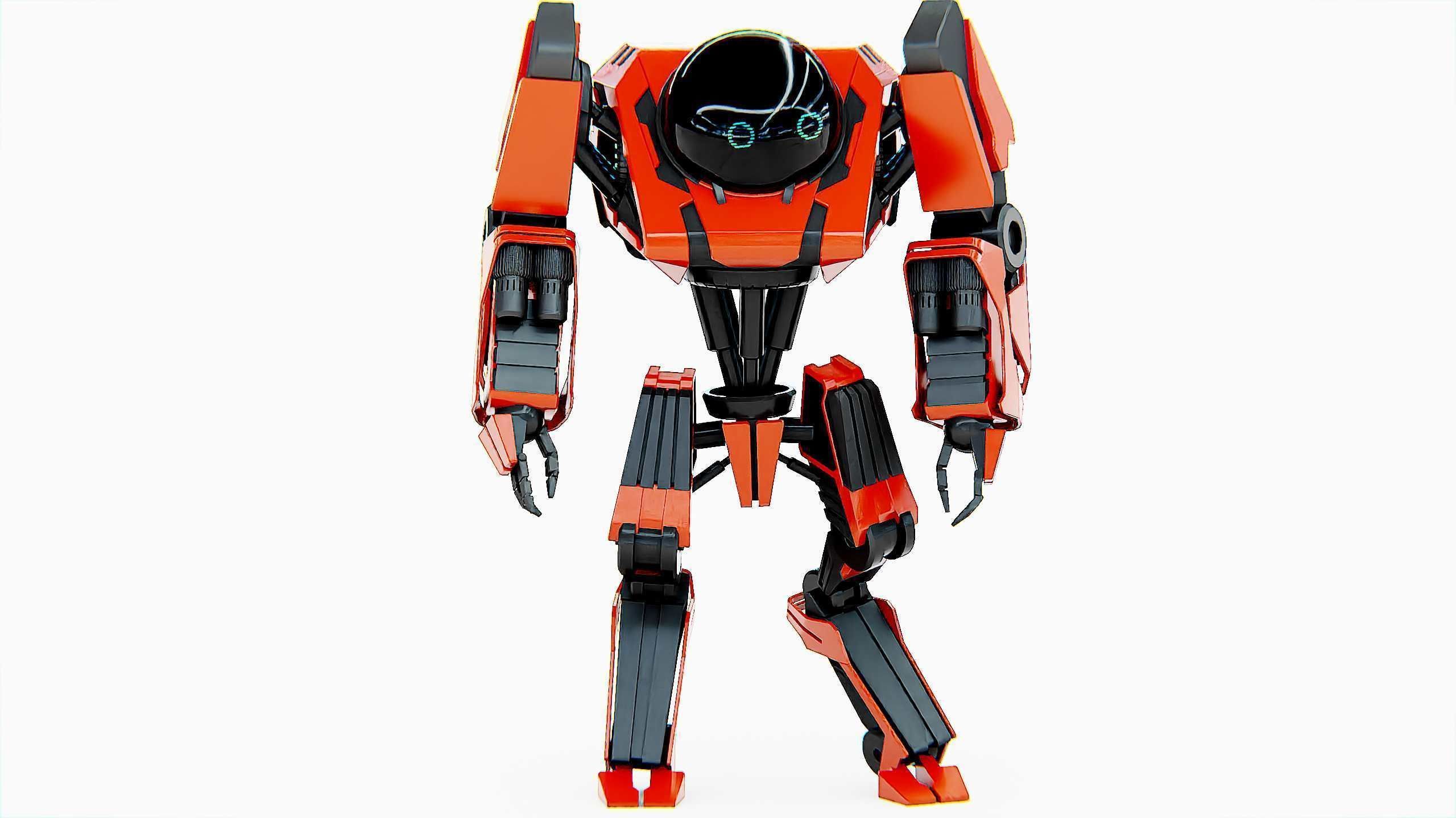 COMBAT DROID L-50 Rigged for Unreal Engine - Unity - MIXAMO 3D model_5