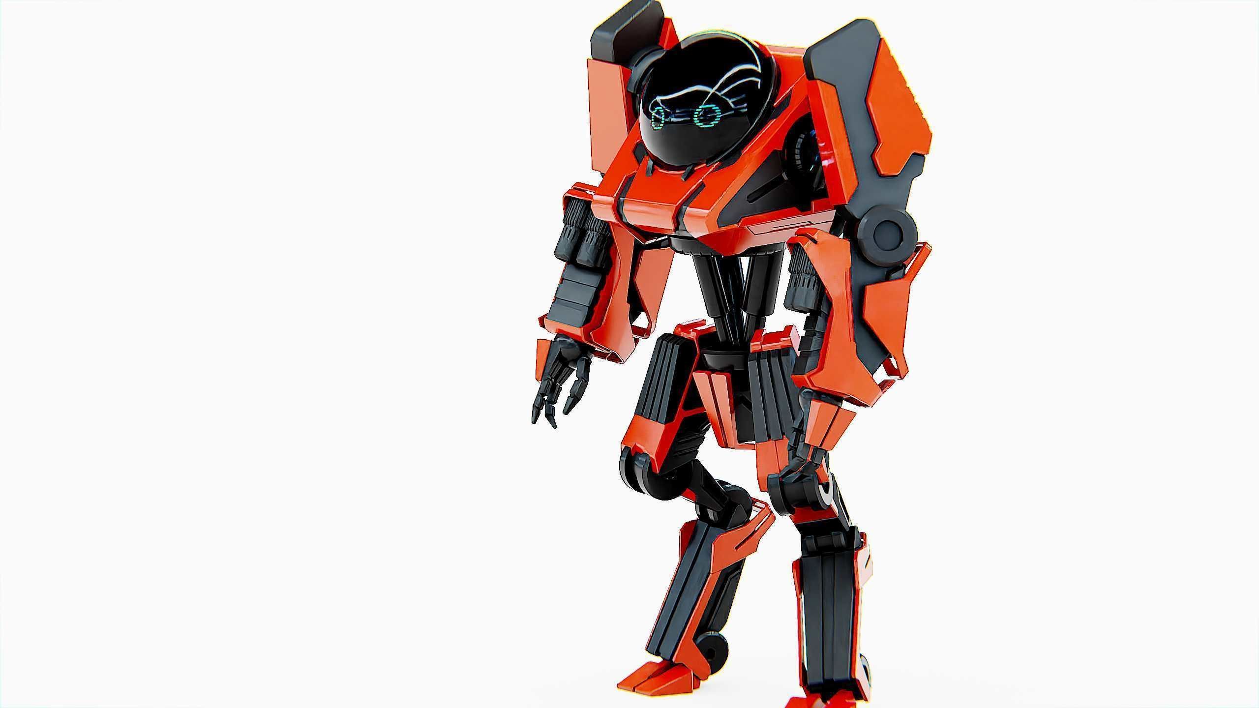 COMBAT DROID L-50 Rigged for Unreal Engine - Unity - MIXAMO 3D model_9