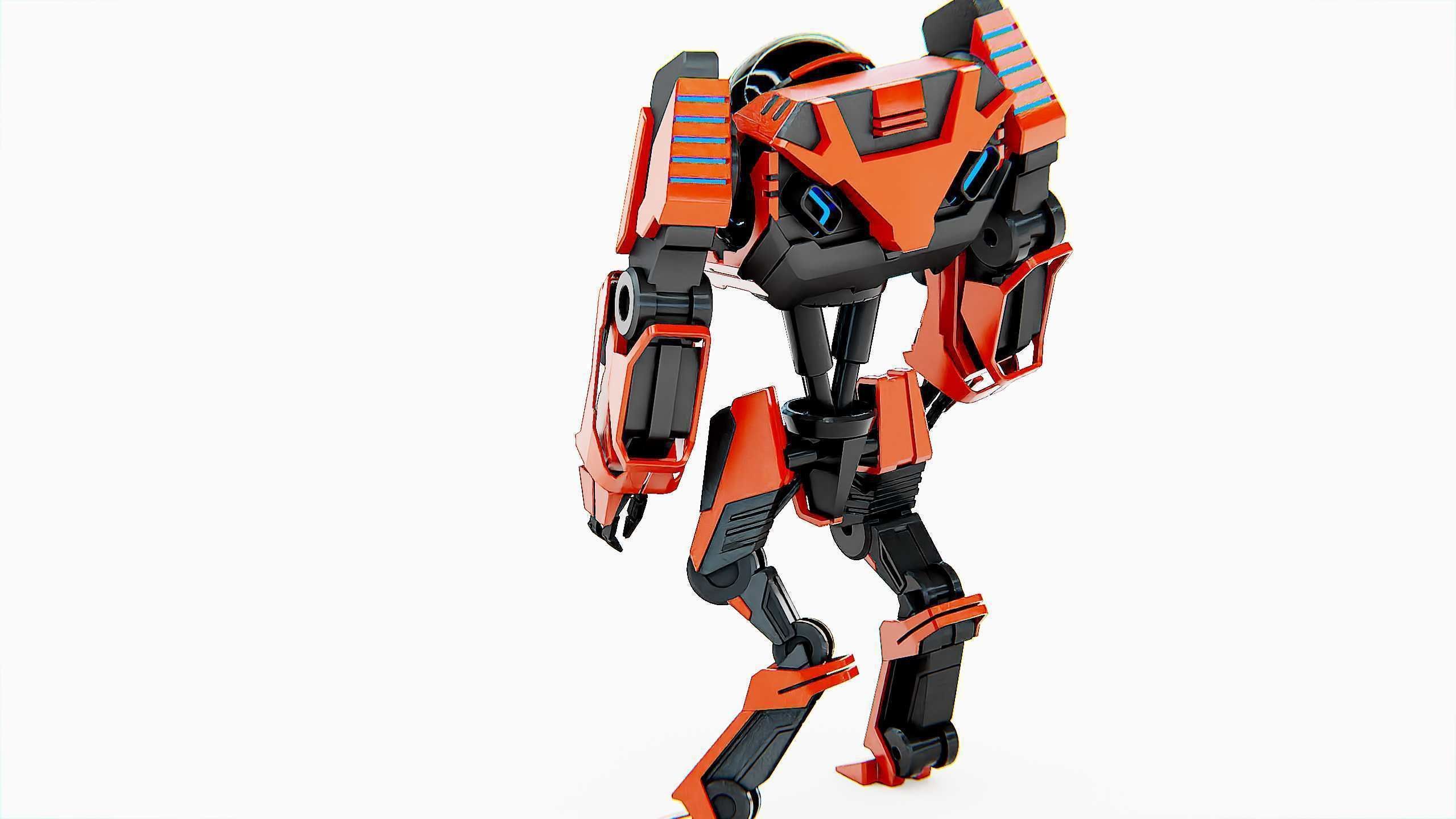 COMBAT DROID L-50 Rigged for Unreal Engine - Unity - MIXAMO 3D model_15