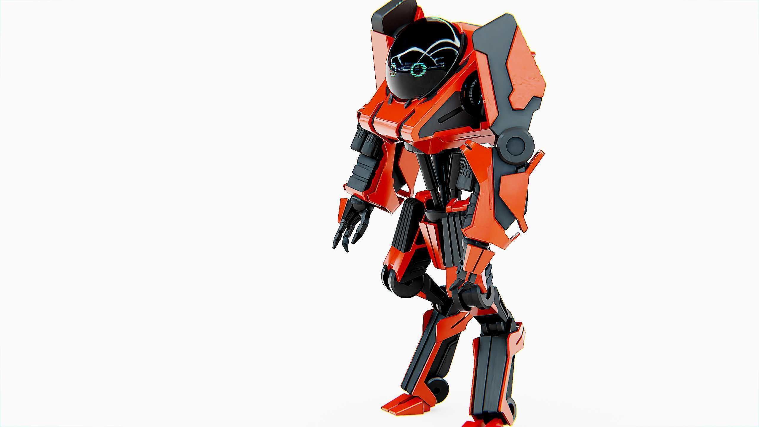 COMBAT DROID L-50 Rigged for Unreal Engine - Unity - MIXAMO 3D model_10