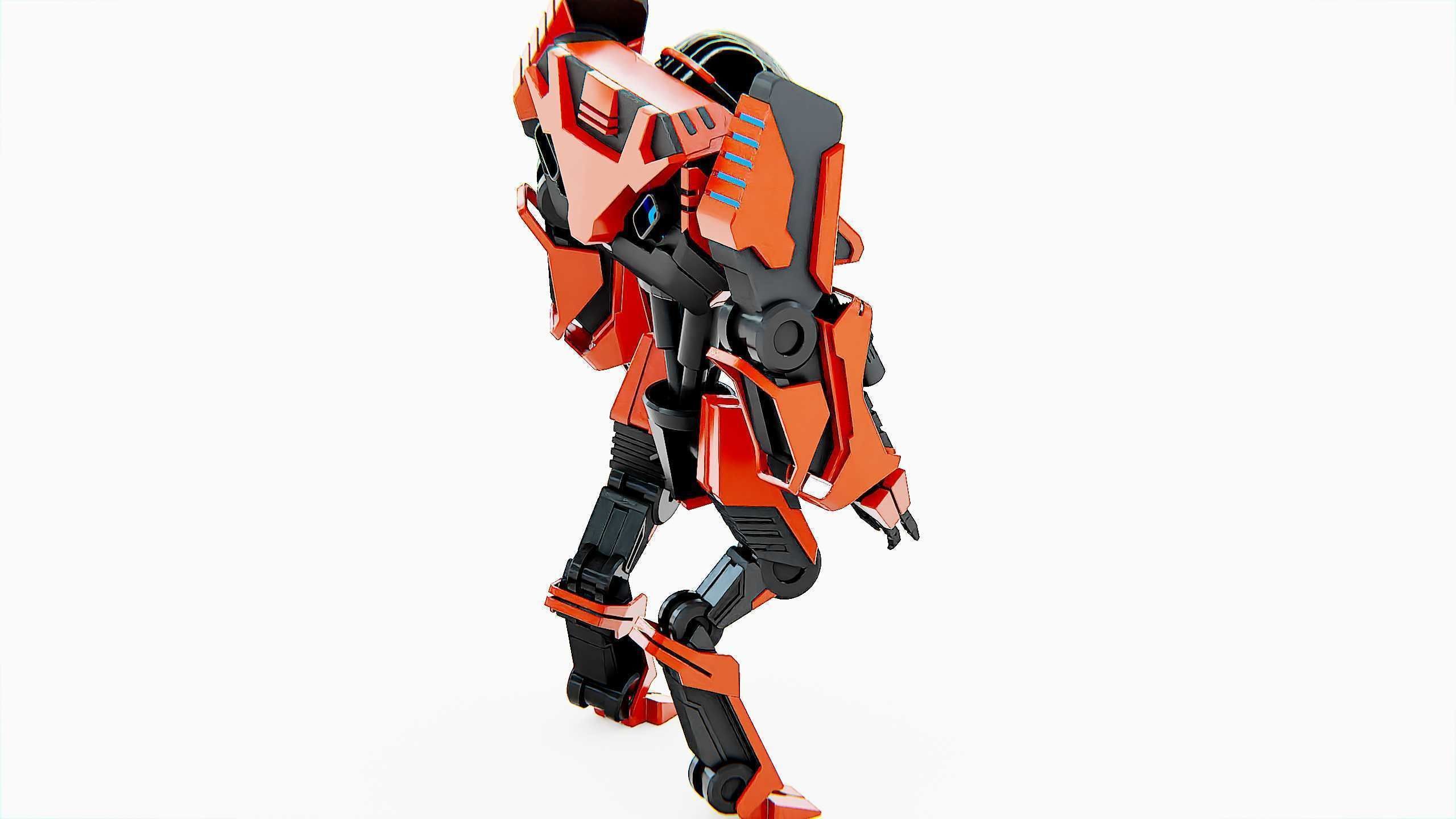 COMBAT DROID L-50 Rigged for Unreal Engine - Unity - MIXAMO 3D model_20