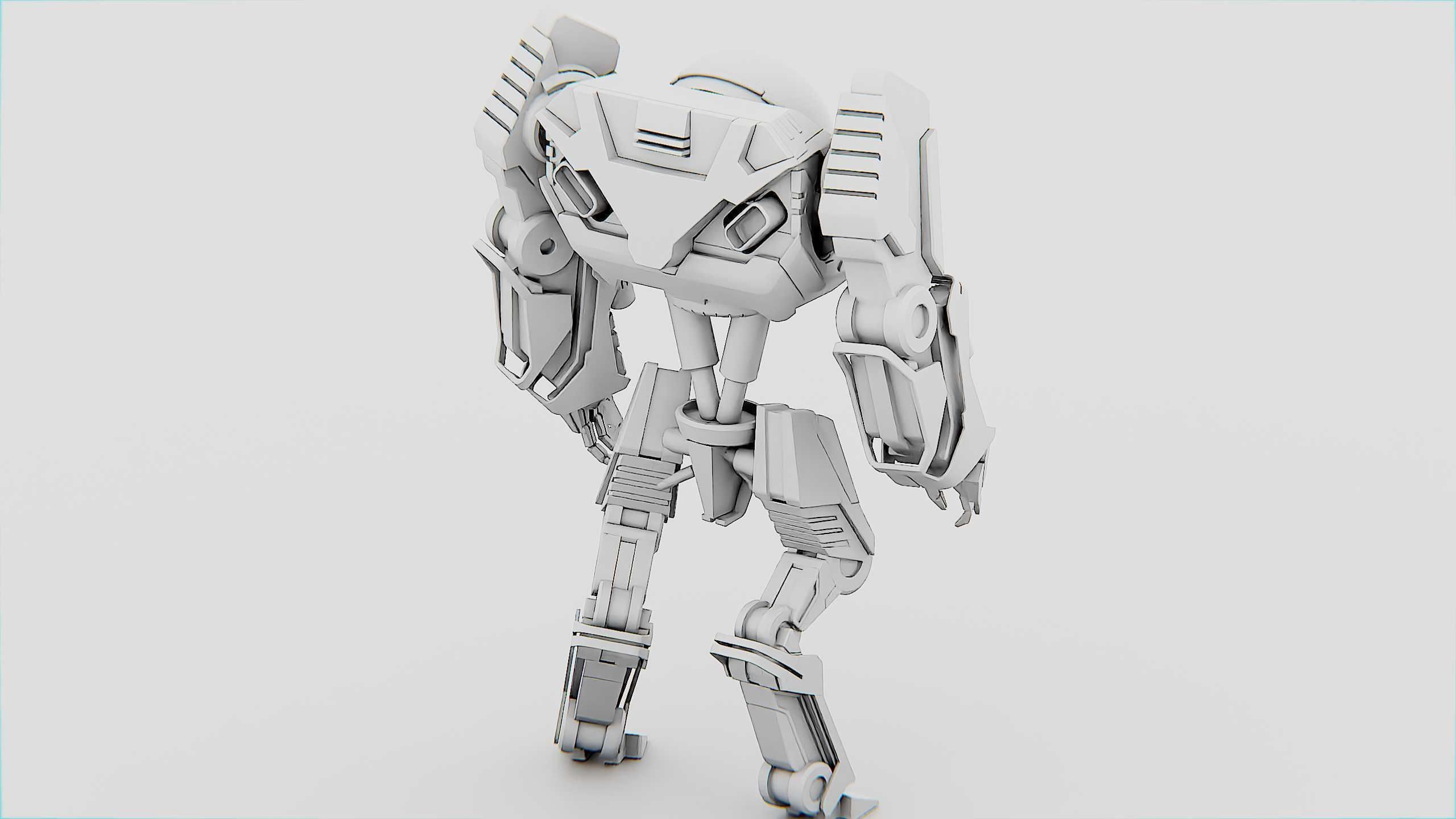 COMBAT DROID L-50 Rigged for Unreal Engine - Unity - MIXAMO 3D model_33